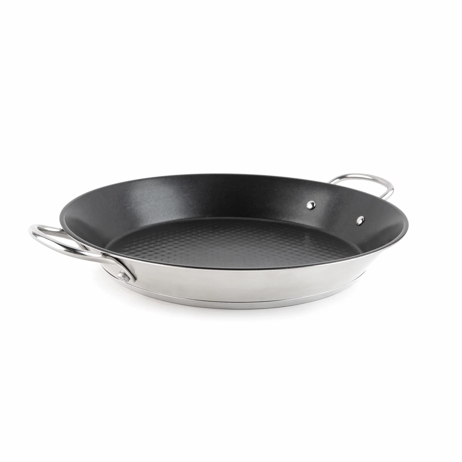 Jata HPAE2132 - Paellera Inducción de Acero Inoxidable, Apta para Todas las Cocinas, también Inducción, Apta para Horno, Recubrimiento Antiadherente, Fácil limpieza, Diámetro de 32 cm