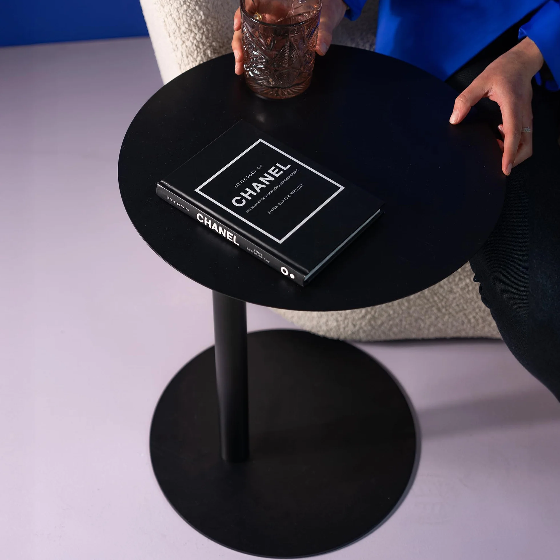 Spinder Design Mero Mesa Lateral, Metal, Negro, Talla única