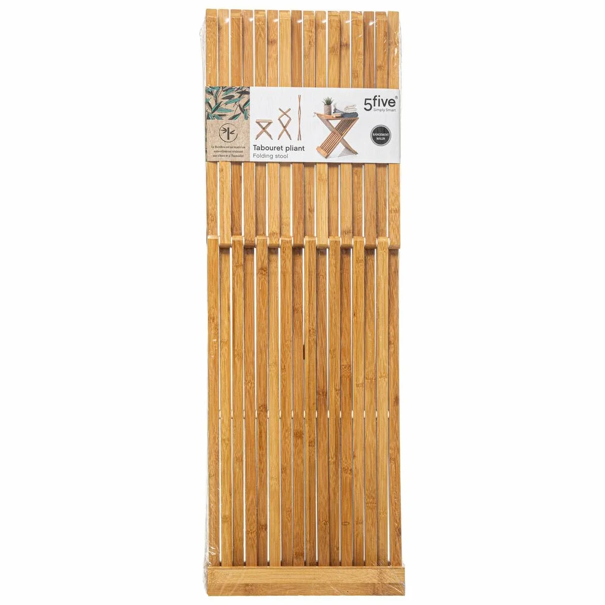 Bambu Taburete Auxiliar Plegable