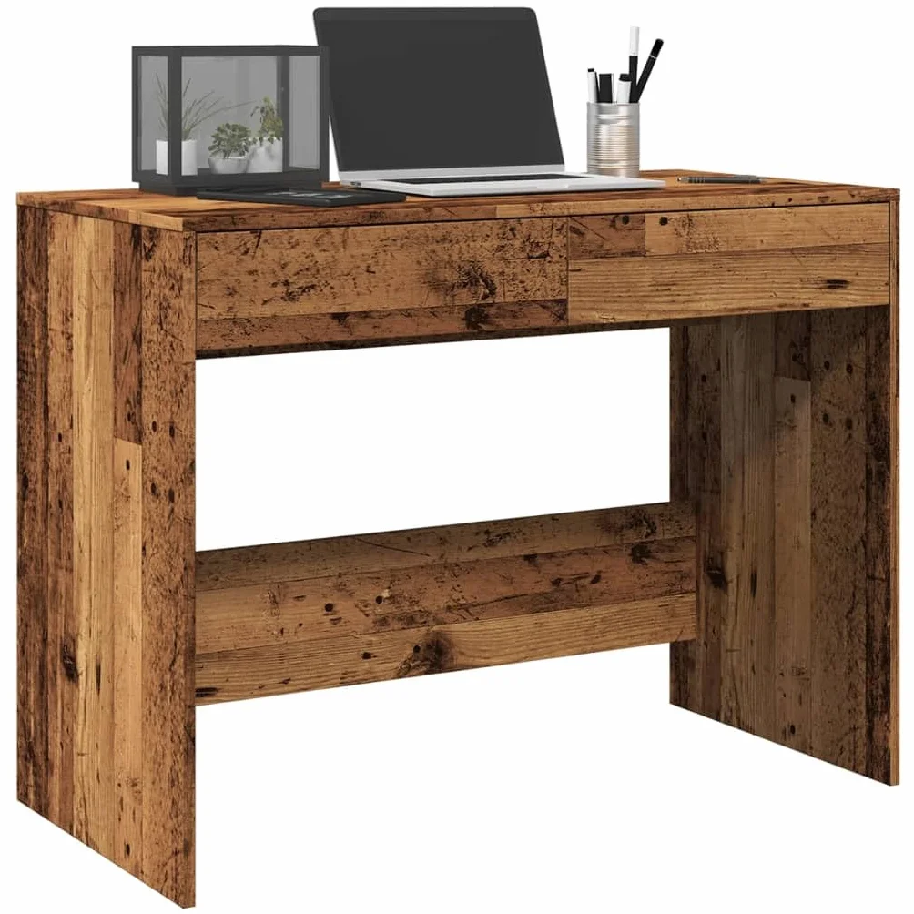 vidaXL Escritorio Madera ingeniería Madera Envejecida 101x50x76,5 cm