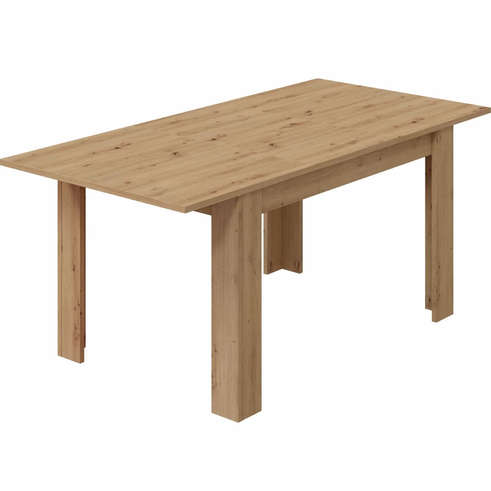 Habitdesign Mesa de Comedor Extensible, Mesa salón o Cocina, Acabado en Color Roble Nodi, Modelo Kendra, Medidas: 140-190 cm (Largo) x 90 cm (Ancho) x 78 cm (Alto)
