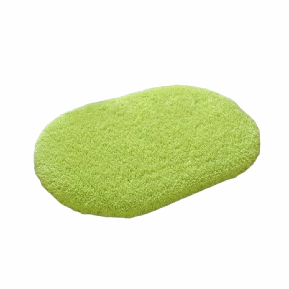 Alfombra de baño antideslizante de felpa de 80 x 160 cm, suave y absorbente, para baño, sala de estar, dormitorio, color verde fruta, alta absorción y comodidad