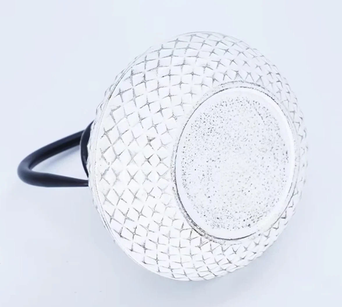 Tetera casera, tetera silbante, tetera de hierro fundido, mini tetera de hierro fundido con diseño de cruz de diamante blanco, teteras en estilo japonés, con infusor de acero inoxidable, 27 onzas (800
