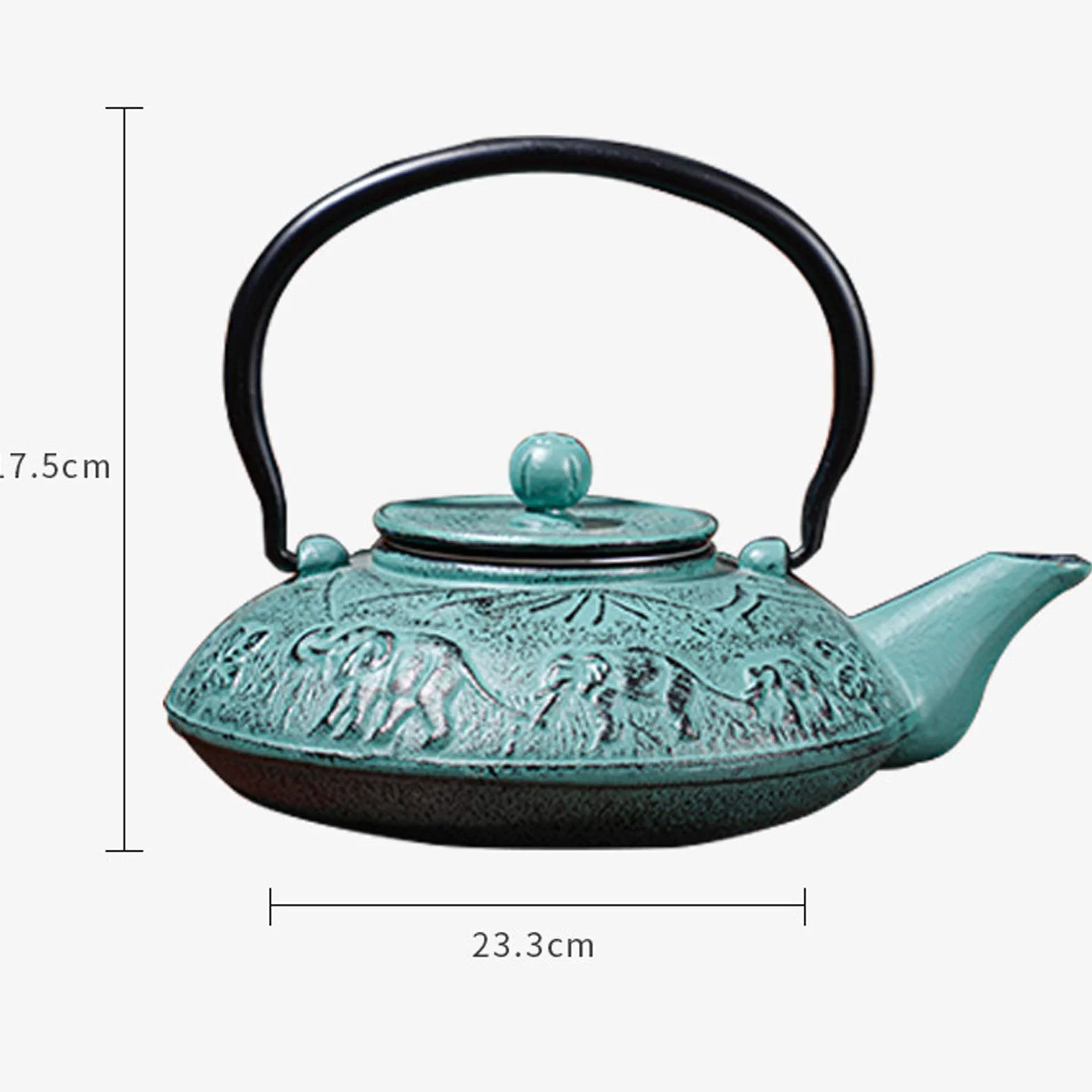 Tetera japonesa de hierro fundido, infusor de acero inoxidable para té de hojas sueltas, construcción duradera, interior esmaltado, 1000 ml