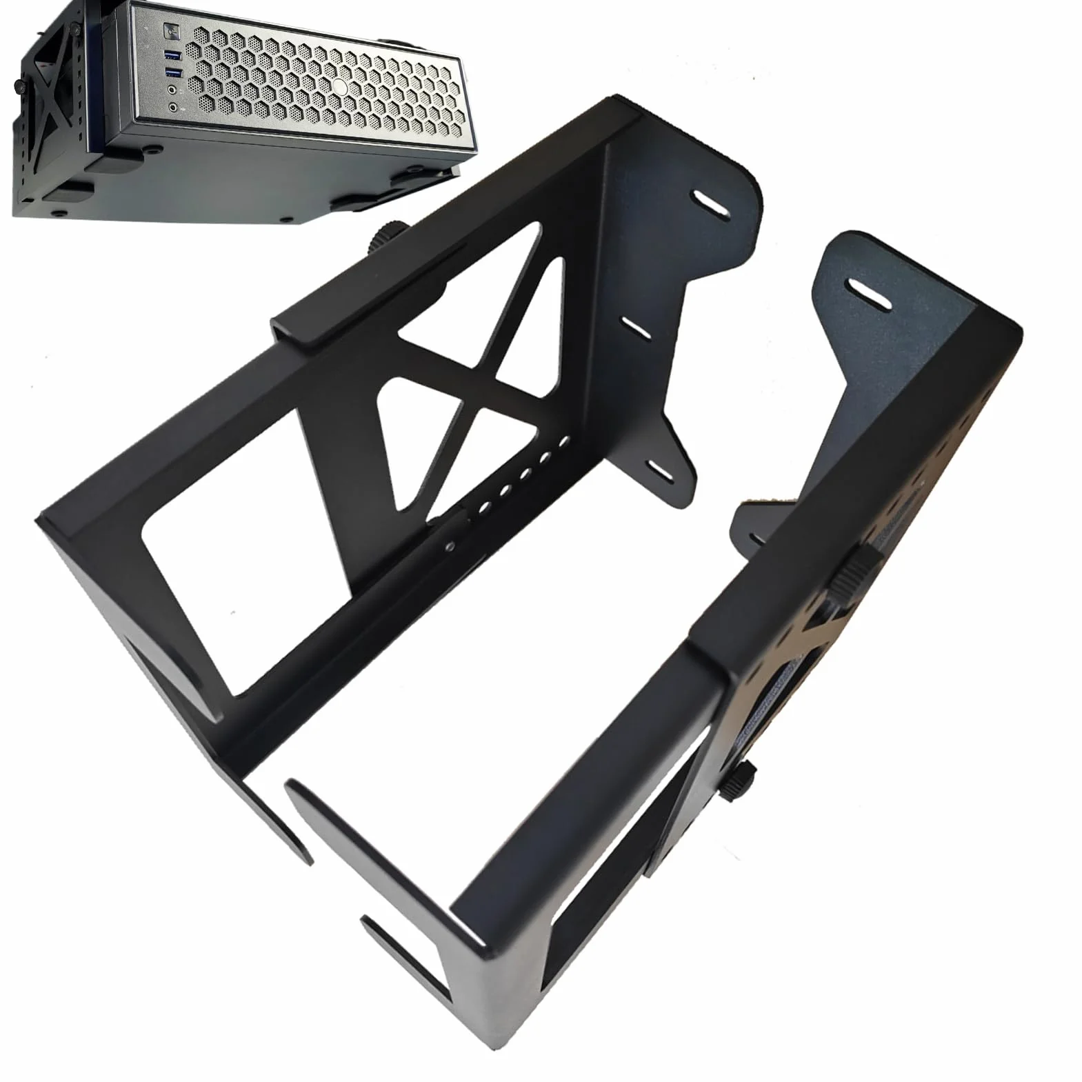 Estante debajo del escritorio | Soporte de PC ajustable, diseño ajustable que ahorra espacio para gestión de cables, espacios pequeños, dormitorio, estudio, hogar, dormitorio, sala de estudio