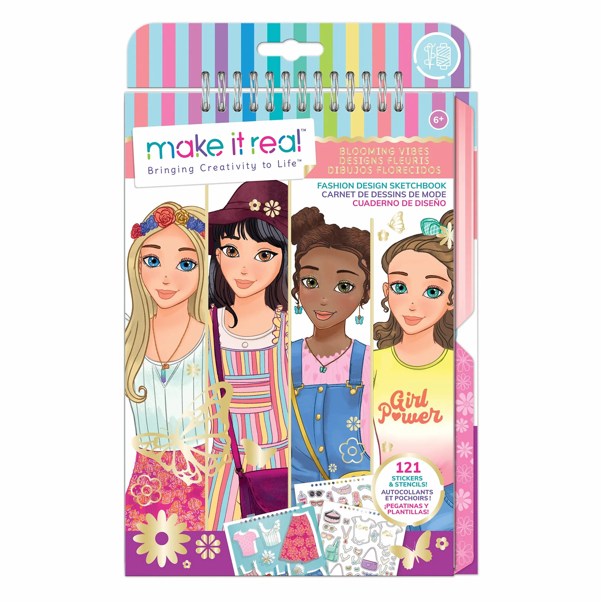 Moda Cuaderno de Bocetos para Niñas Blooming Vibes