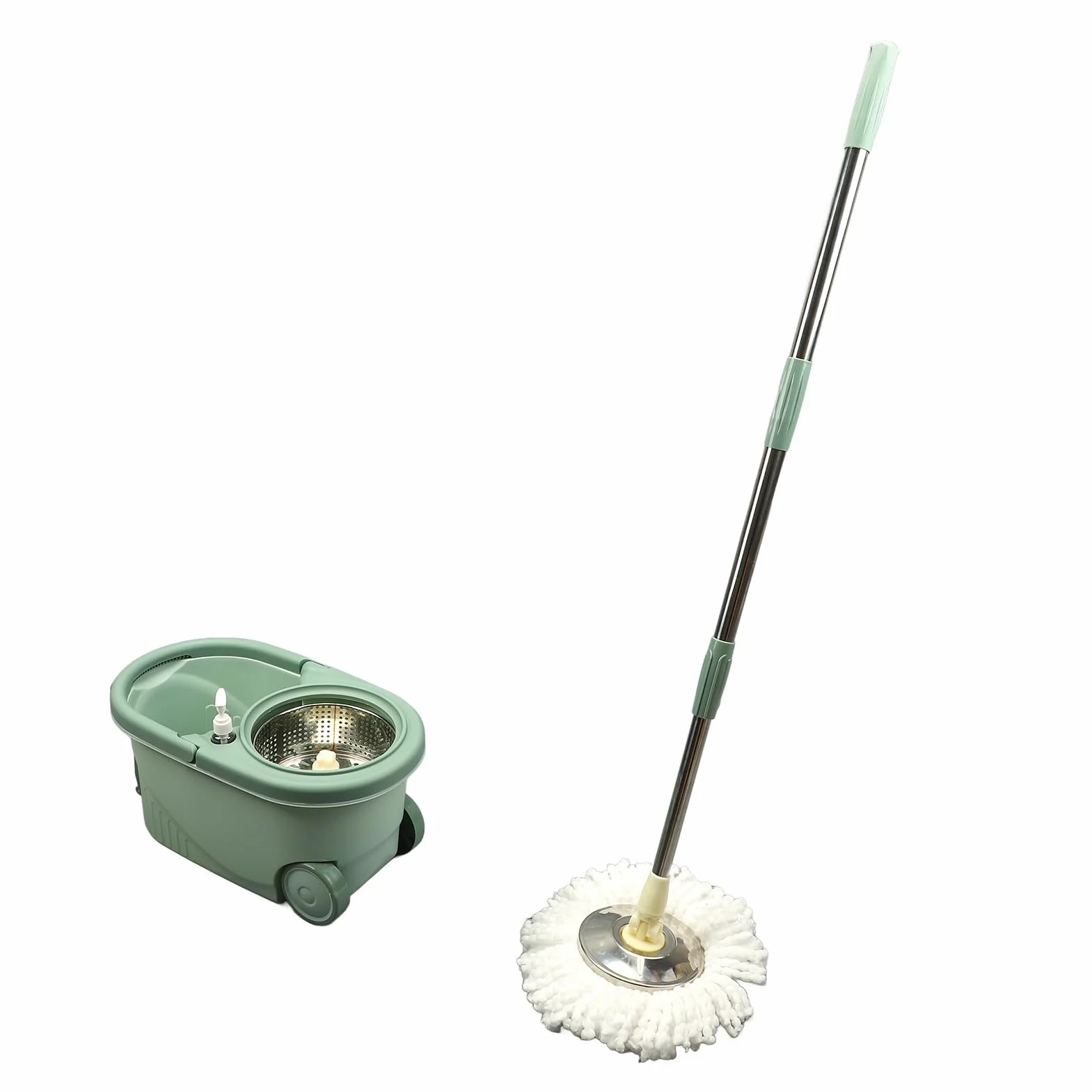 de cubo de fregona giratoria lavable reutilizable de doble accionamiento para ahorrar mano de obra