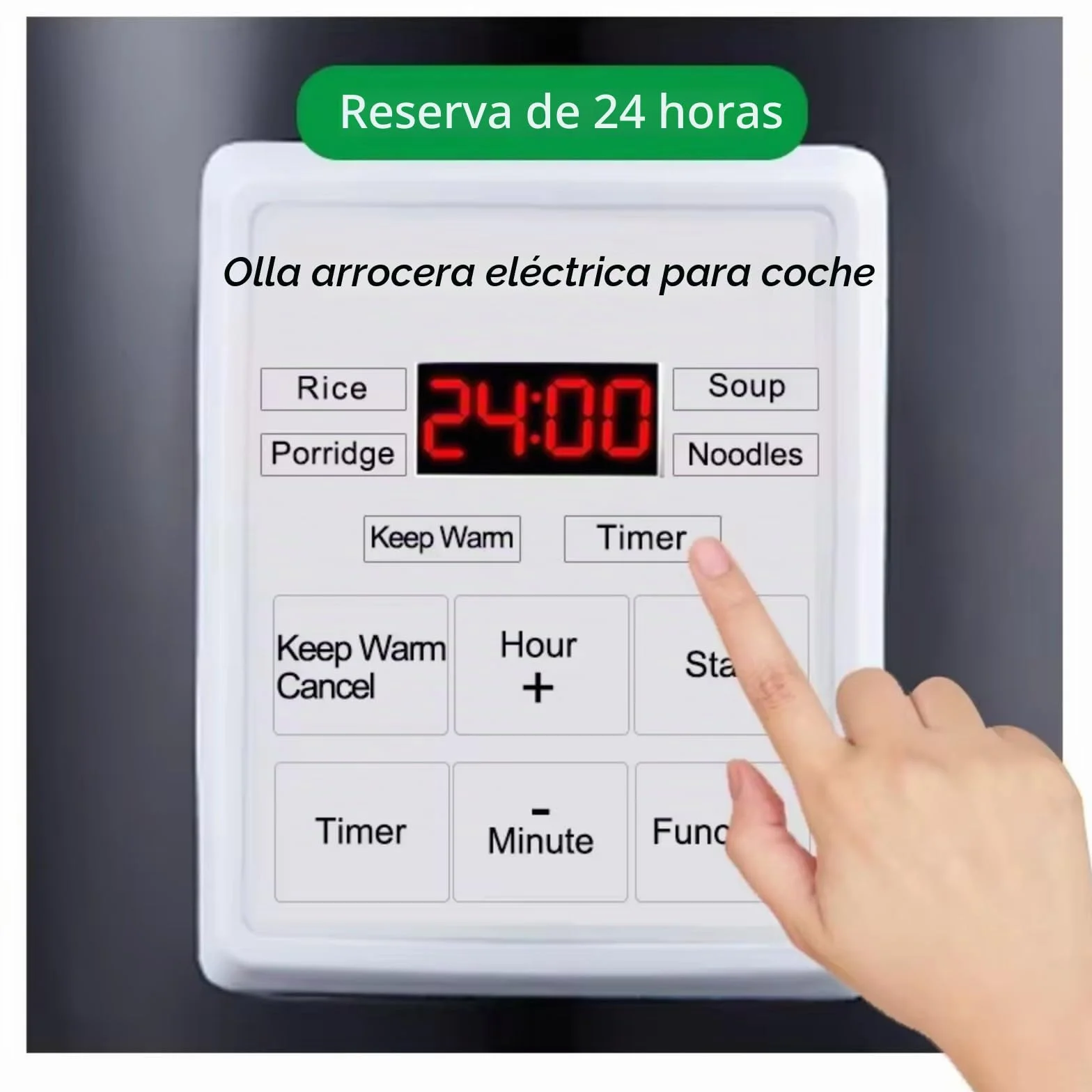 Olla Arrocera Eléctrica De Uso Multifuncional 12V/24V Y Electrodoméstico Cocina Adecuada para Coches Y Cocinas Uso Cocina Eléctrica Portátil