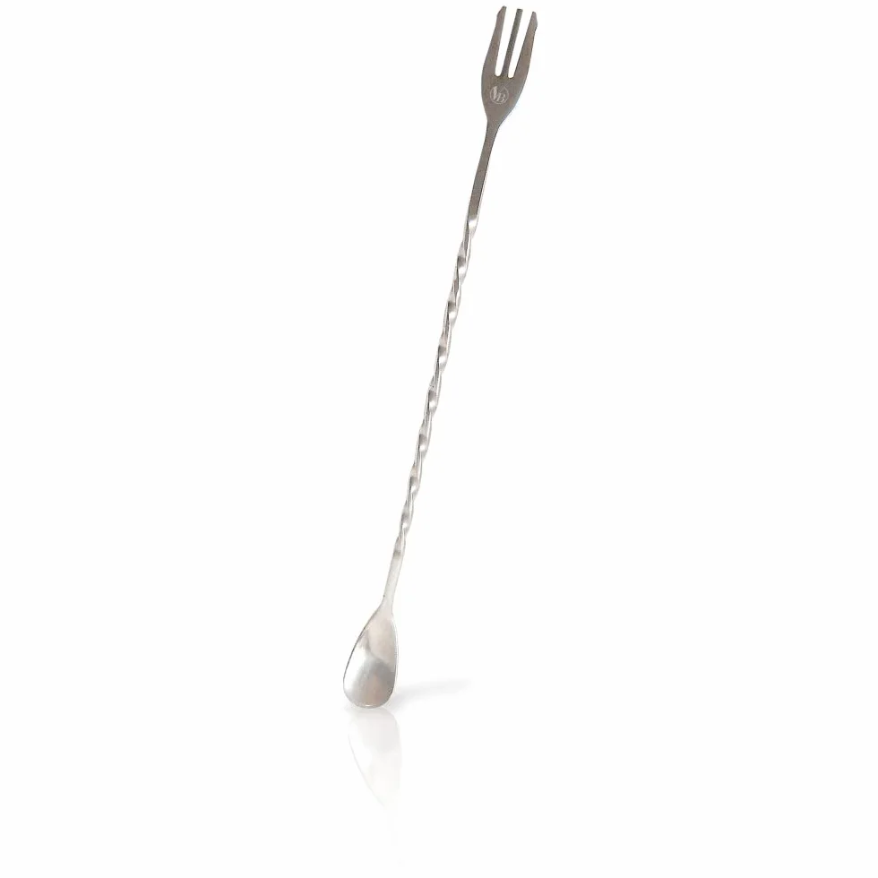 VB VIN BOUQUET FIK 276 Cuchara Tenedor en Espiral especial para Gin Tonic, Ideal para Conservar las Burbujas, Cuchara de Coctel de Acero Inoxidable con Tenedor