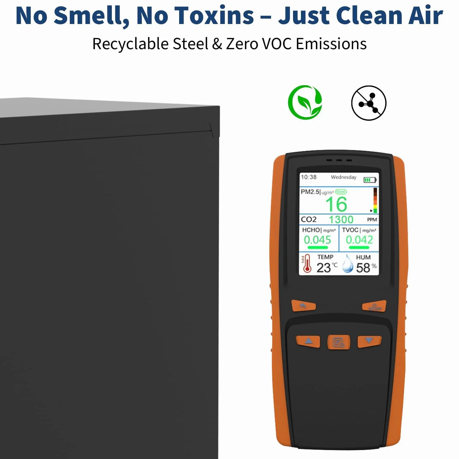 Zstar Armario de Almacenamiento para Oficina - de Acero Doble Altura con Puertas y Cerradura, Resistente al Fuego y Humedad, con Cerradura - Ideal para Archivos y Almacenamiento Personal