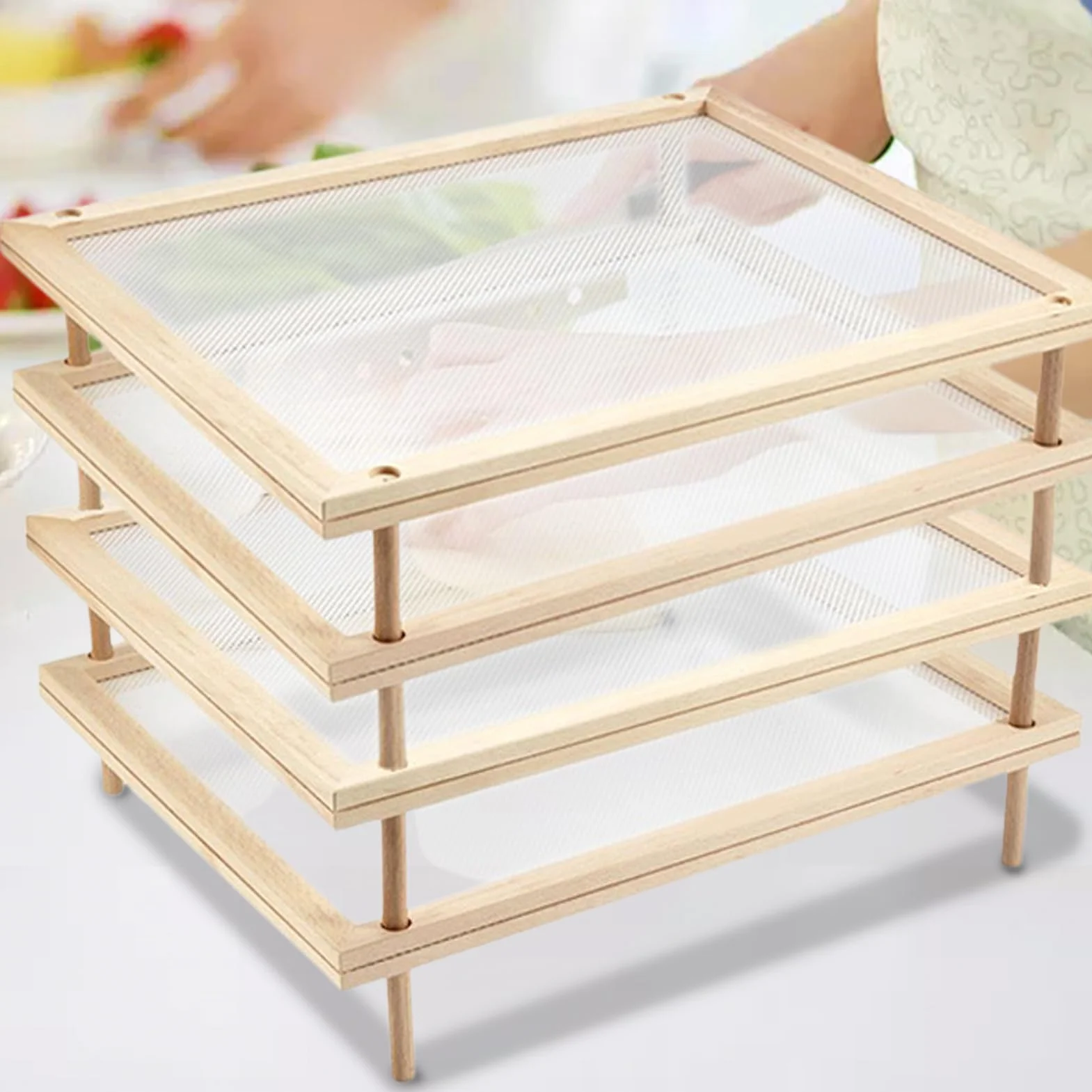 Accesorios De Secado Que Aumentan Las Rejillas De Secado De La Cocina Que Limpian Las Rejillas De Almacenamiento De Almacenamiento De Secado De La Cocina Que Mantienen Ingredientes Frescos Estándares