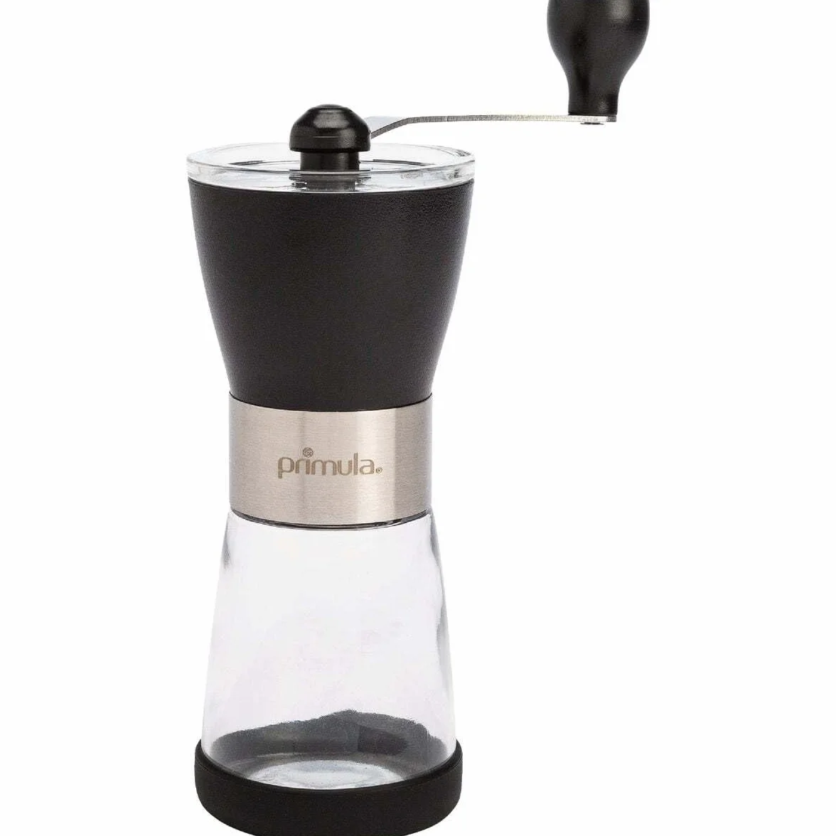 Primula Molinillo de café manual ajustable para fresas, molino de cerámica y cuerpo de acero inoxidable cepillado, grano entero para prensa francesa, cerveza fría, espresso, camping