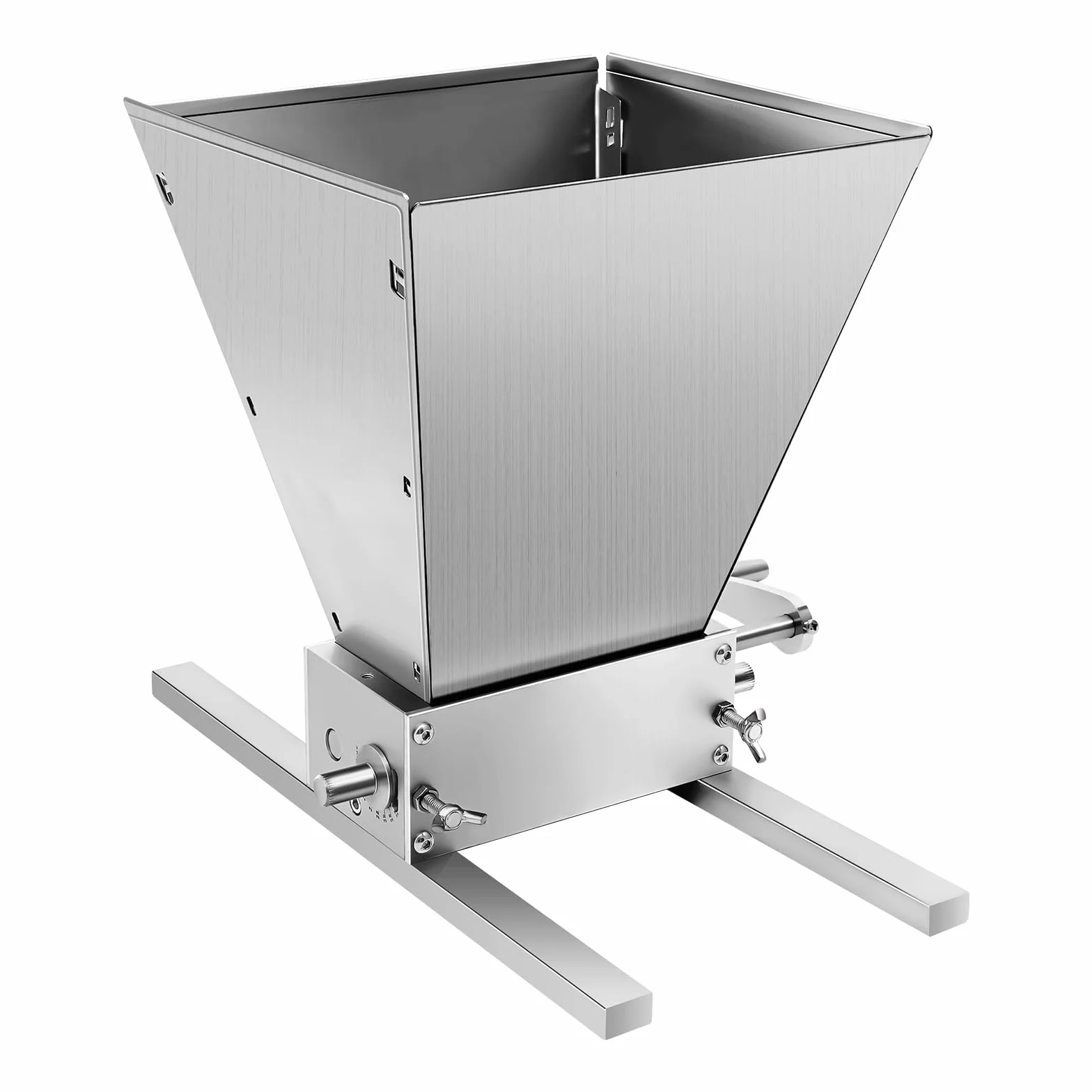Molinillo de cereales para cereales, molino de malta, rodillo manual, ajustable, con mango, material de alta calidad, distancia de rodillo ajustable, adecuado para moler trigo de cebada