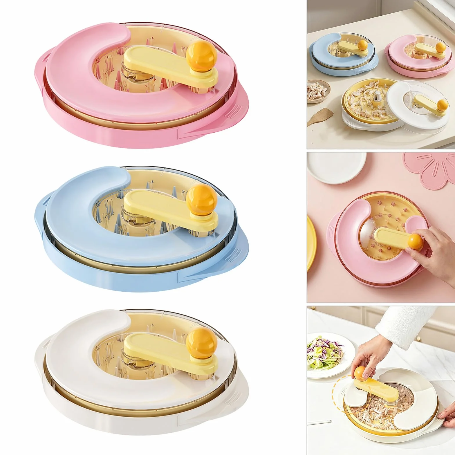 Ayudante de Cocina Multiusos Que desmenuza Perfectamente Pollo, Cerdo y Verduras para Comidas Familiares o de Mascotas sin ensuciar Trituradoras de Alimentos para Mascotas