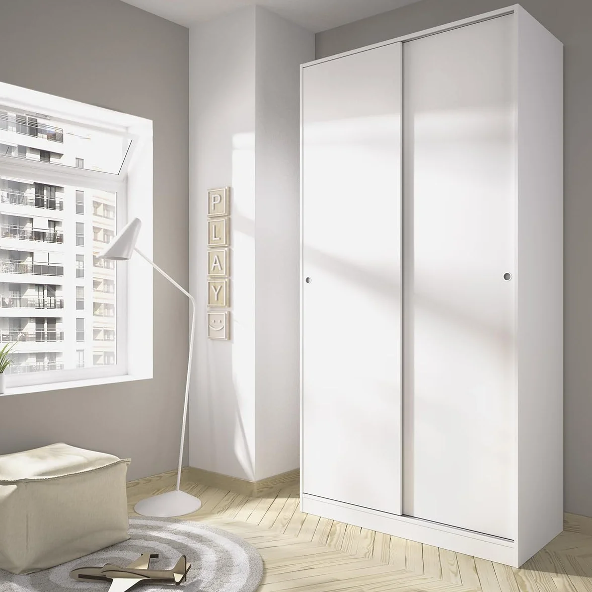 DEKIT GRUPO RIMOBEL SLIDE- Armario 2 Puertas correderas - Blanco - 100x204x50cm