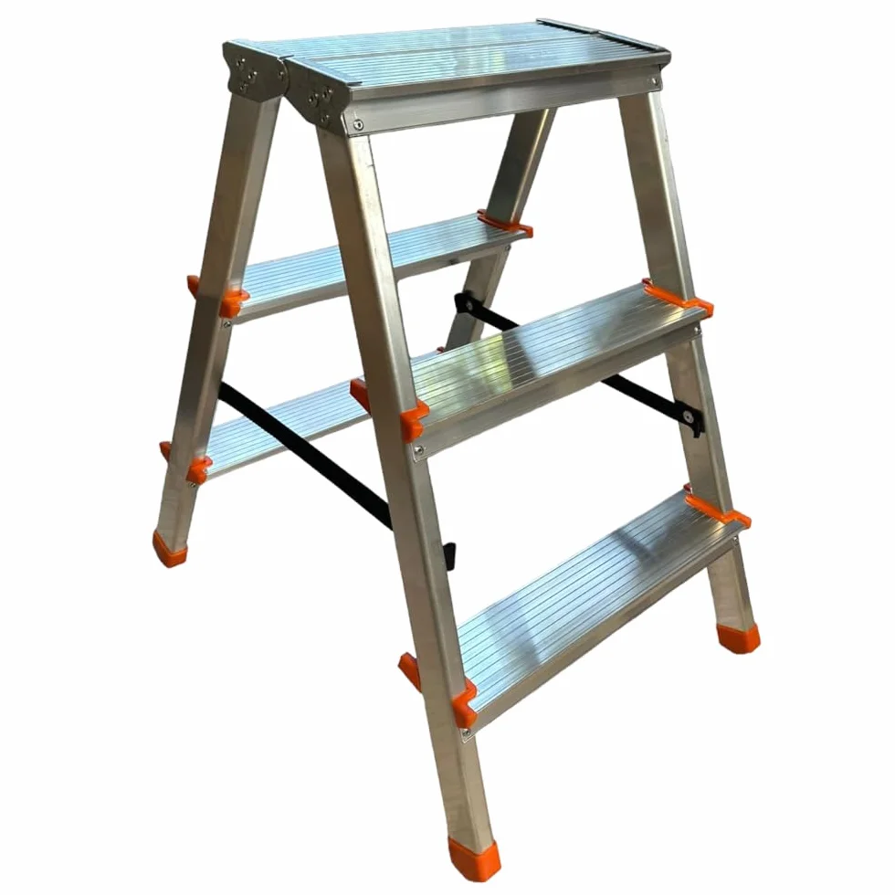 Taburete doméstico de aluminio con pies antideslizantes Tip Tap STEP-UP - 3 escalones