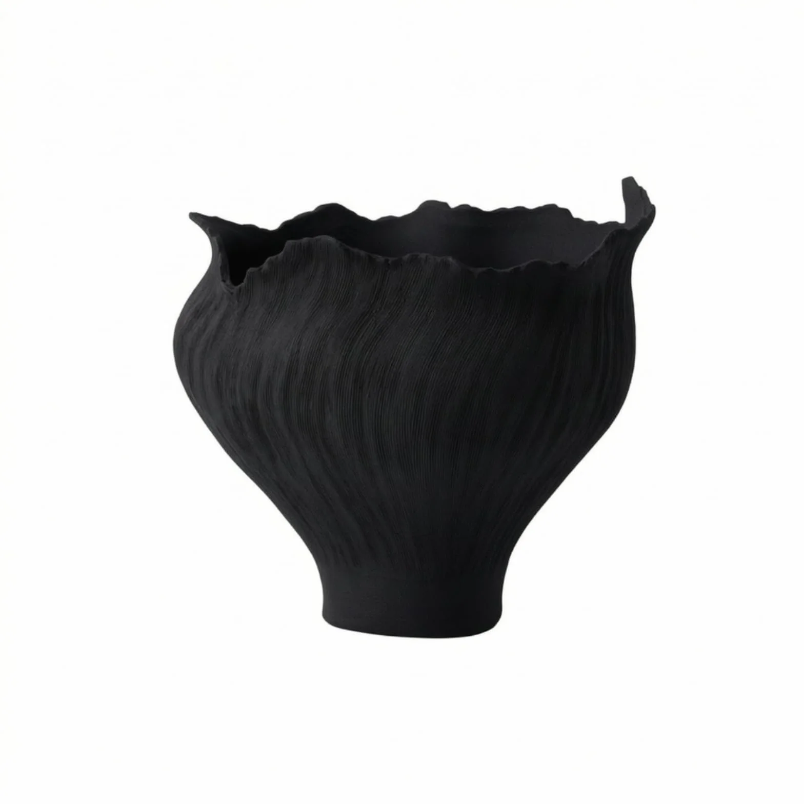 MagiDeal Jarrón de Cerámica Florero Escultural Vaso Decorativo Centro de Mesa Barro con Pátina Artesanal y Acabado Mate Que, Negro, C款 Negro Alto 41 28.5 H38cm