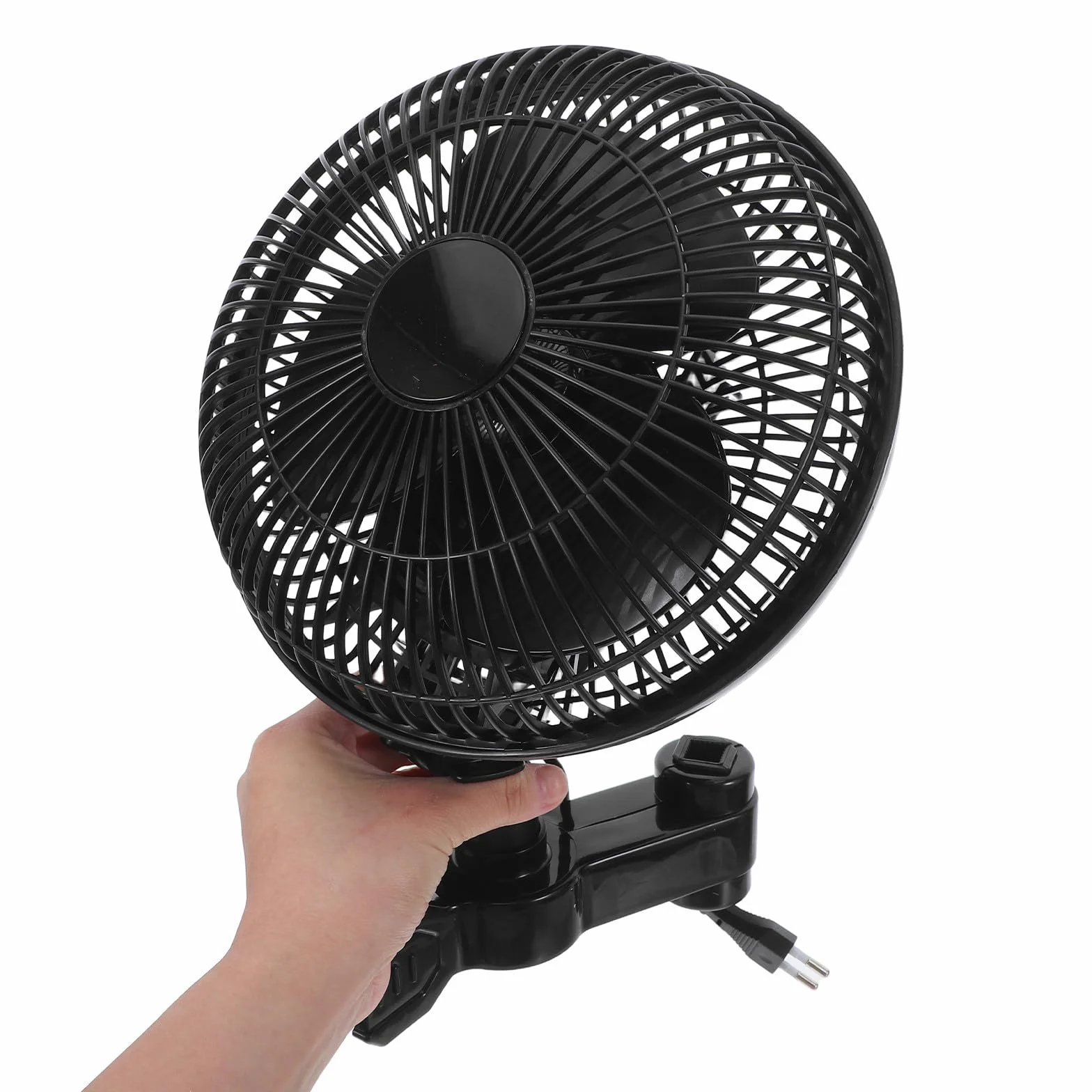 CLISPEED Ventilador Clip Portátil para Fiesta Verano, Ventilador Oscilante Abrazadera para Dosel y Mesa, Material Abs Imán de Cobre, Ligero Larga Duración