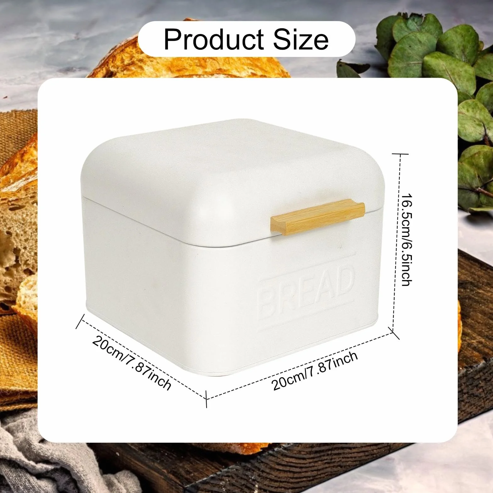 Contenedor Retro Metálico Multipropósito con Mango para Almacenar Pan Repostería Adecuado para Cocina Hogar Panadería