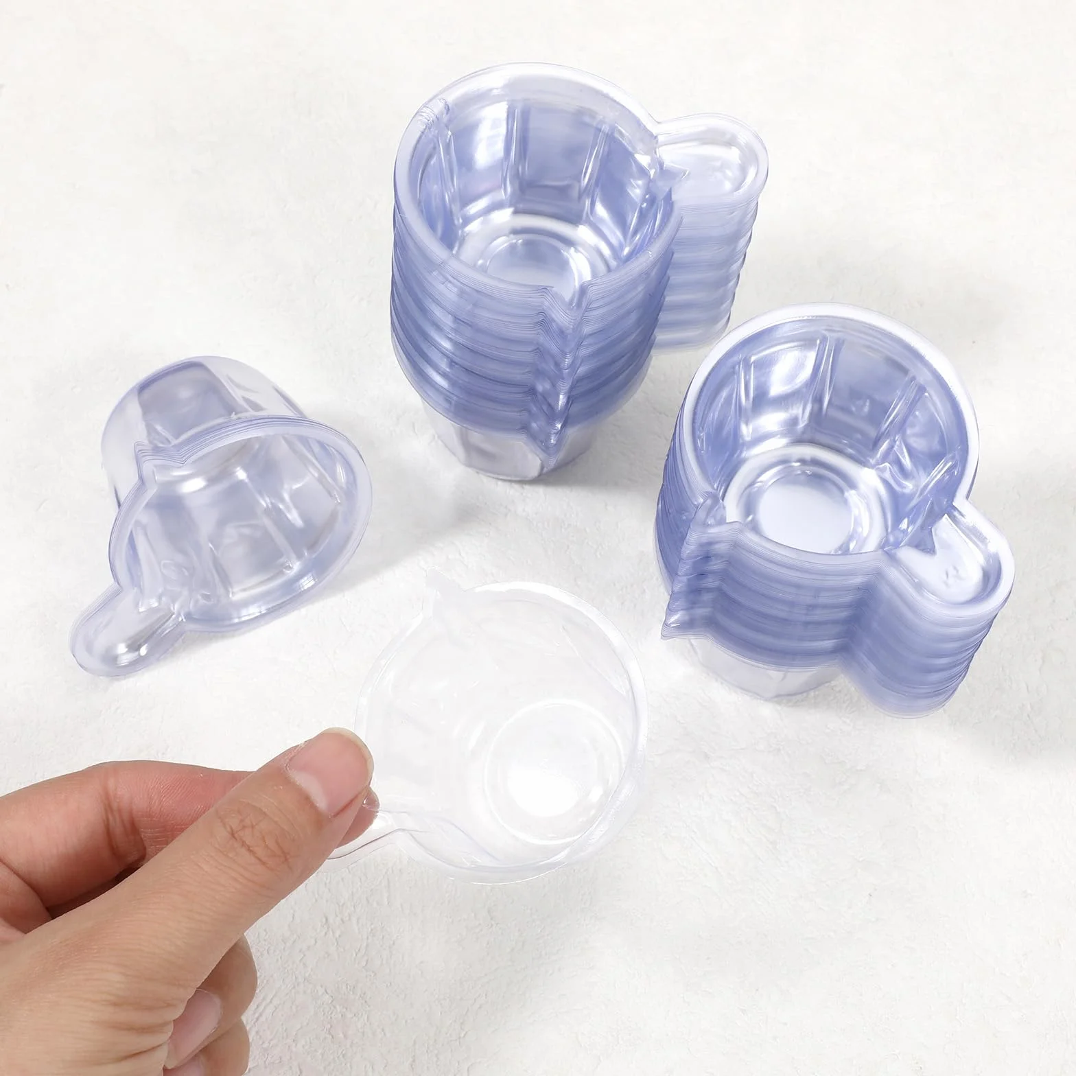 Vasos medidores desechables de plástico 40 ml, transparentes, para mezclar epoxi, 150 piezas