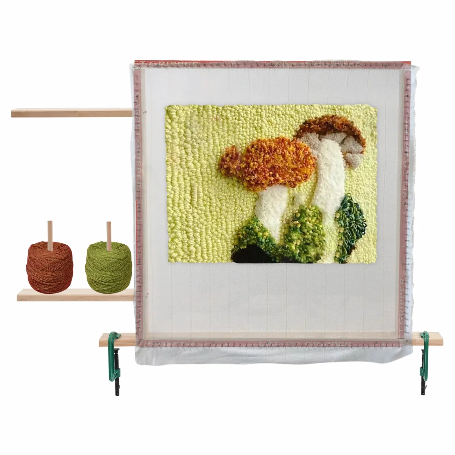 innytund Tufting Frame, 27.6in HolzTeppich Herstellung Rack Kit Teppich Tuft Stand mit 2* G Klemmmmen und 6* L-förmige Eckcodes, DIY Craft Making Rahmen Kit für Tapestry Nähen und Tufting Tuch Stand