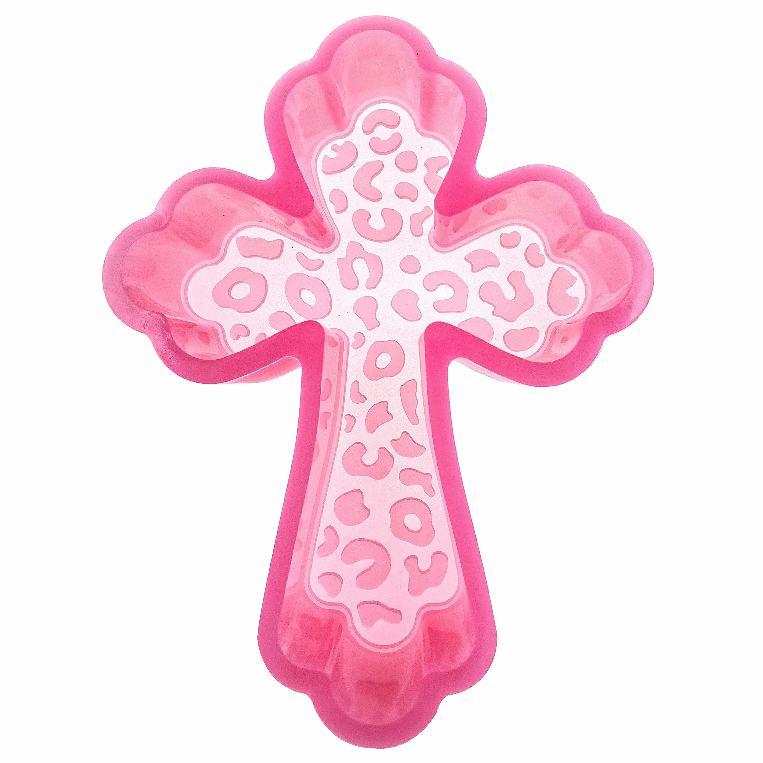 MUBYOK M351 - Molde de silicona con diseño de cruz de leopardo para hornear cuentas aromáticas para coche, suministros de freshie