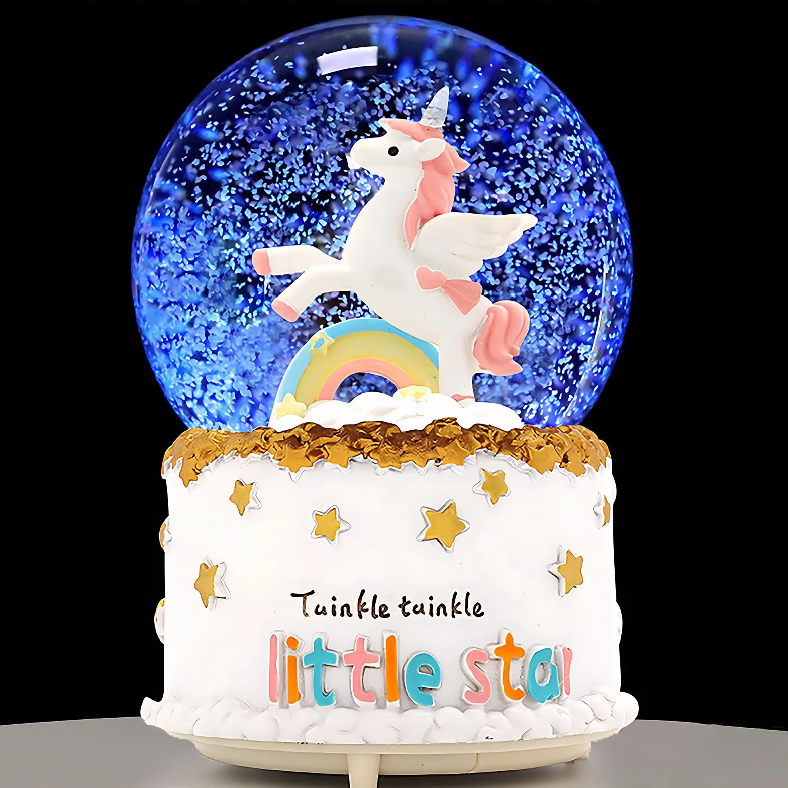 Bola de Nieve de Regalo de Cristal,Caja de Música,Globo de Agua, Adorno de Escritorio Melodía para Niñas, Nietas, Escritorio Ornamento Decoración de Escritorio
