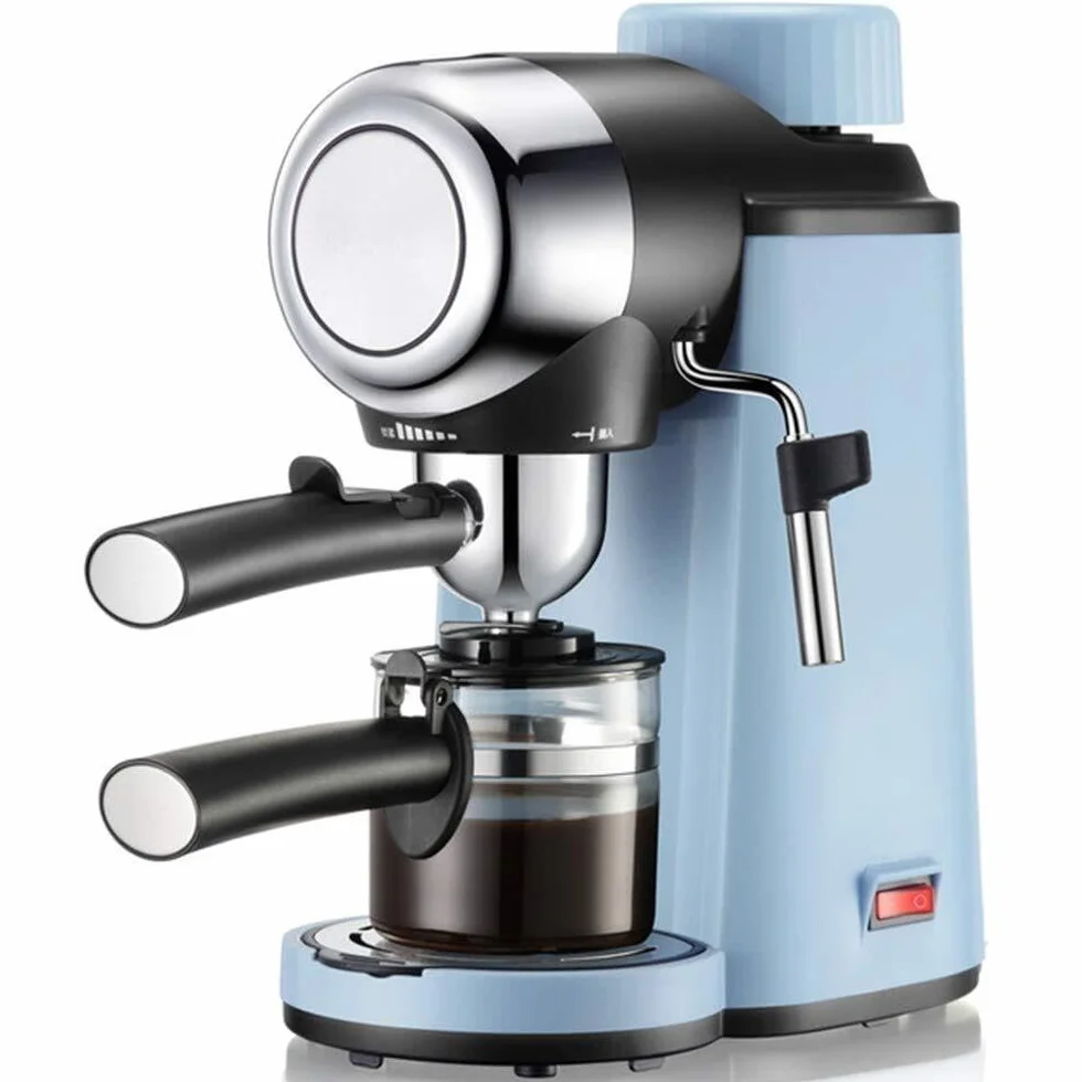 Cafetera con esdor de Leche, vaporizador, presión 5 Bares, Control automático Temperatura, Boquilla Acero Inoxidable