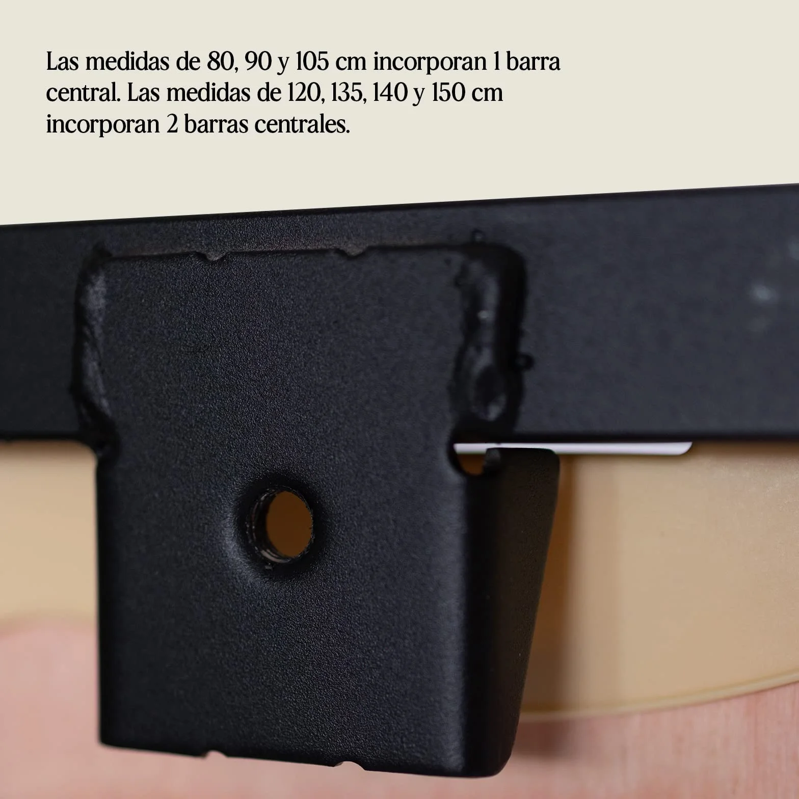 MUEBLIX.COM | Somier Lama Ancha para Cama 105 x 190 cm | Somier con 4 Patas | Láminas Madera de Chopo de 17 cm y Estructura de Tubos de Acero | Útil para Camas Nido o Camas Individuales