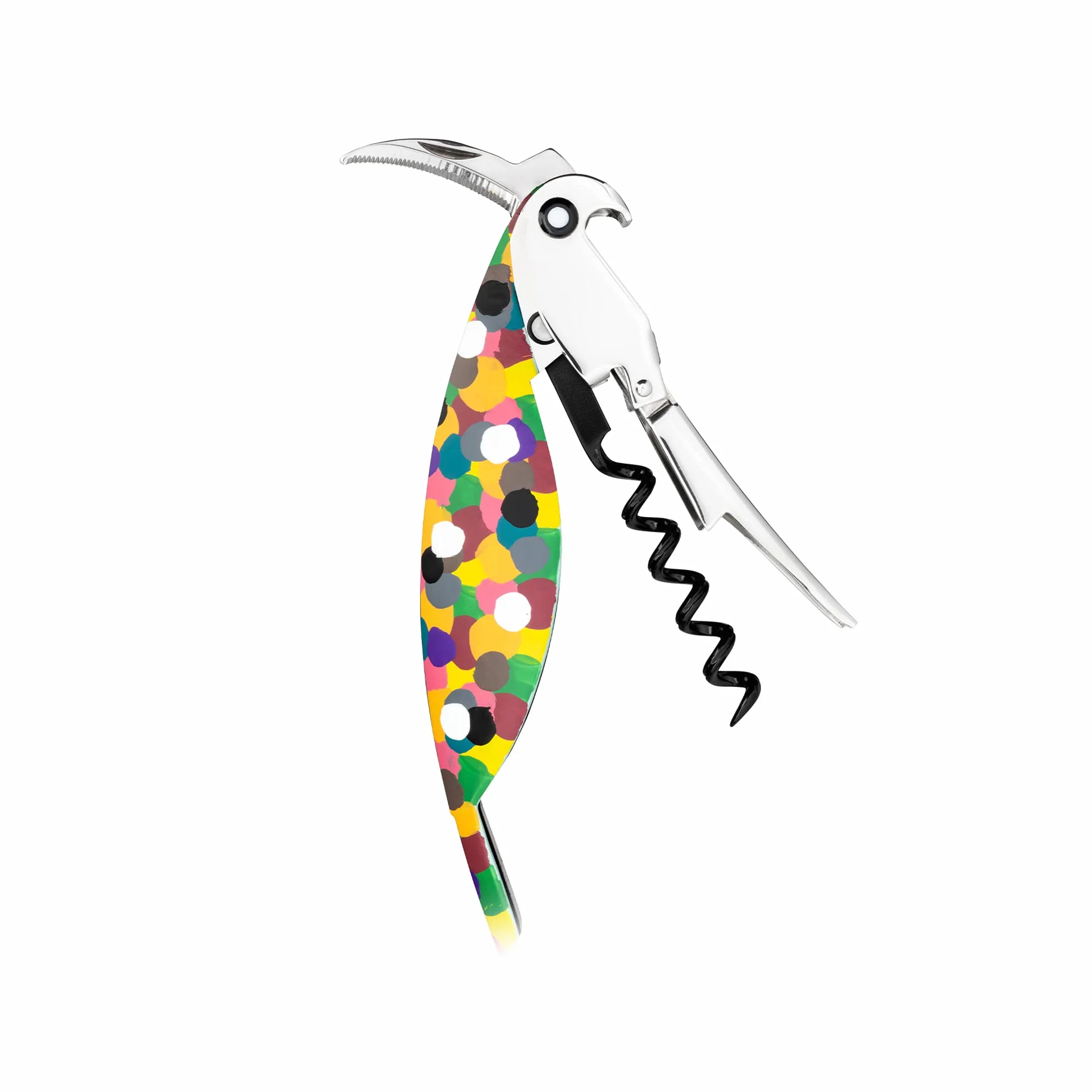 Alessi AAM32 1 Parrot, Sacacorchos sommelier en fundición de aluminio y PC. Decorado a mano "Proust"