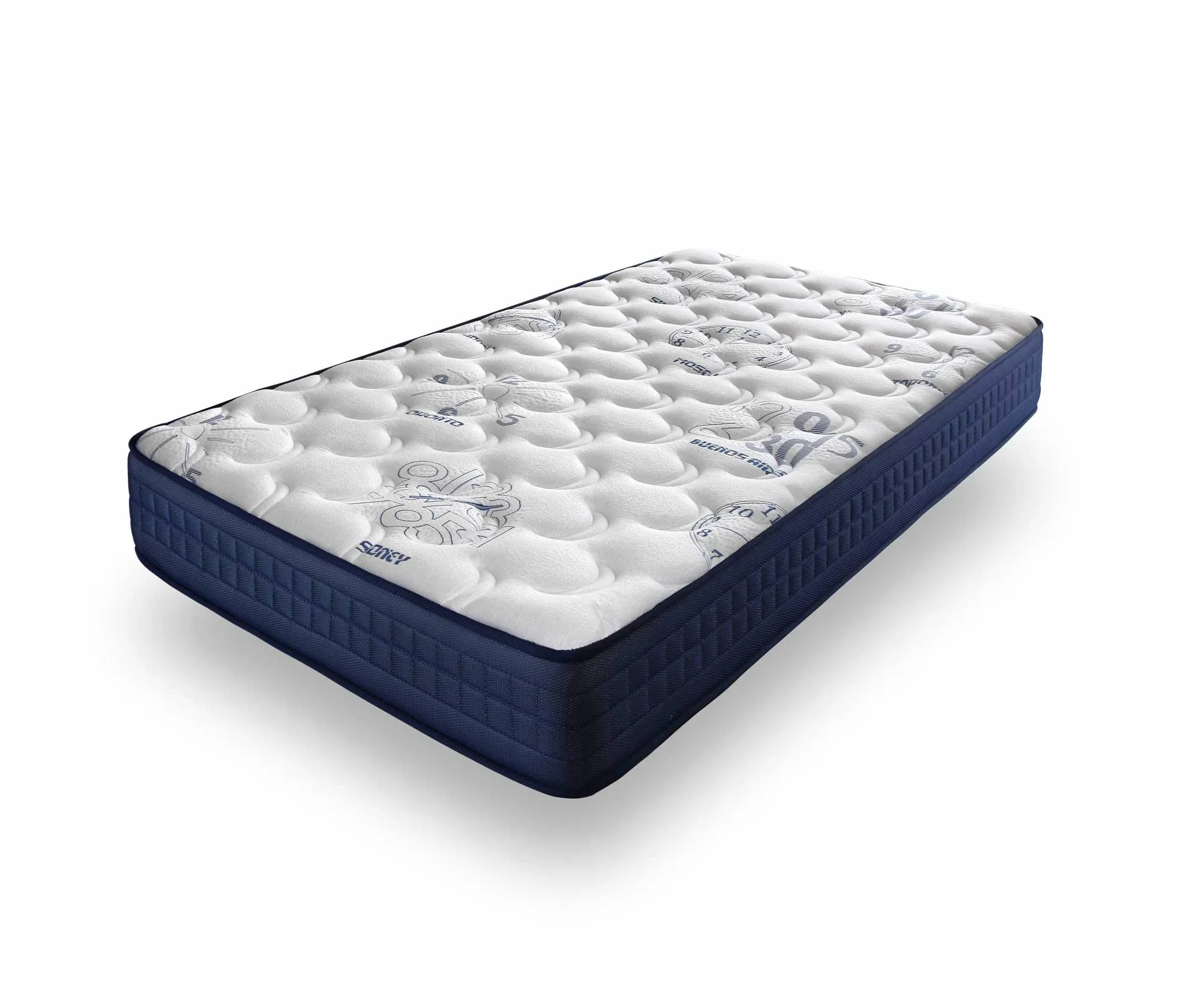 SonnoMATTRESS Colchón Infantil O’Clock 105x190 cm – Viscoelástica y HR Transpirable – Colchón Firme y Ergonómico para Niños y Jóvenes – Descanso Cómodo y Saludable – Diseño Juvenil y Alegre
