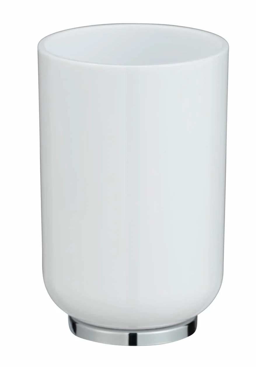 WENKO Soporte para cepillos de dientes Posa blanco/cromo 7x11x7 cm