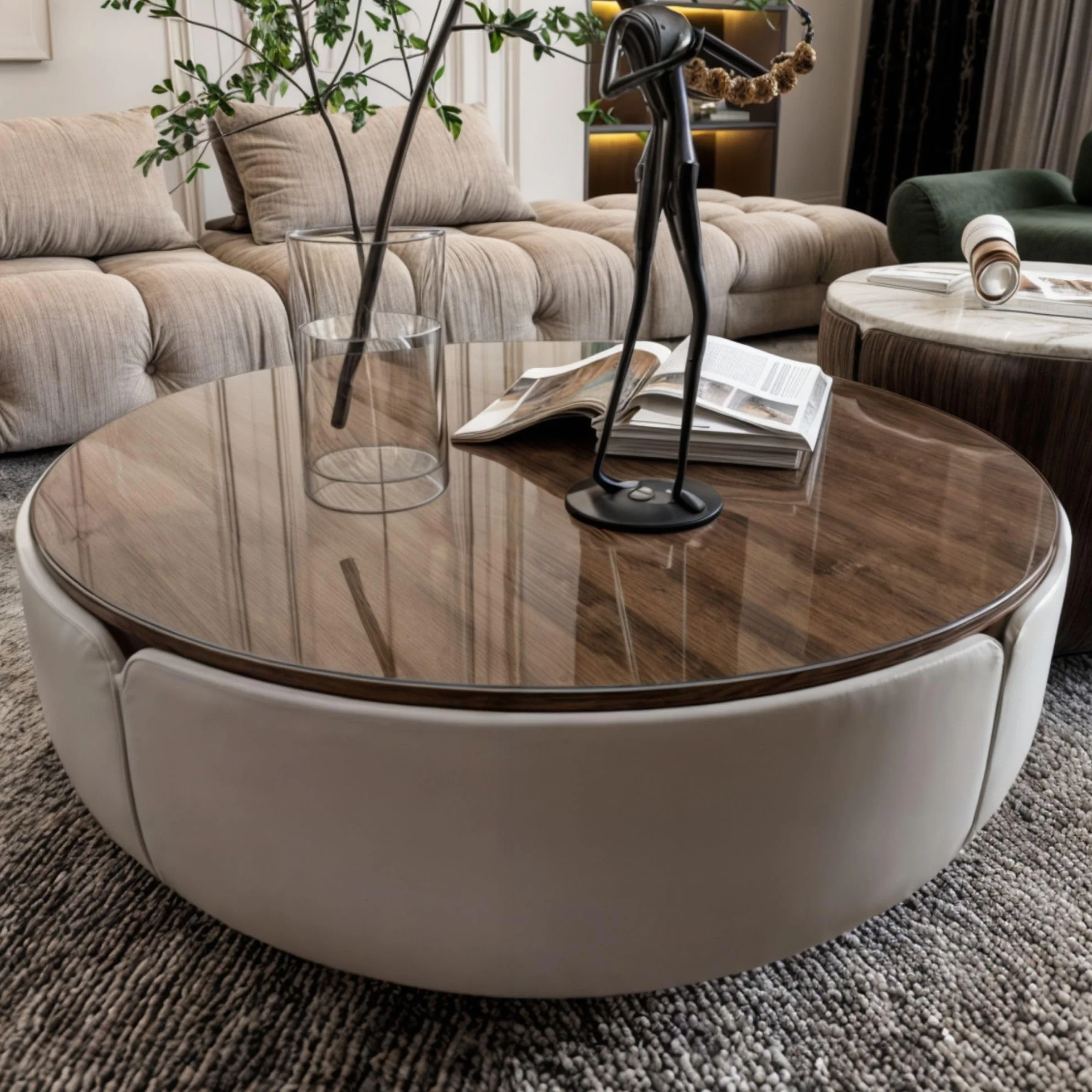 Protector de Mesa Redondo Transparente con Bordes biselados, 2 mm de Grosor, Disponible en Varios tamaños o a Medida, Protector de Mesa de PVC Transparente (diámetro 110 cm)