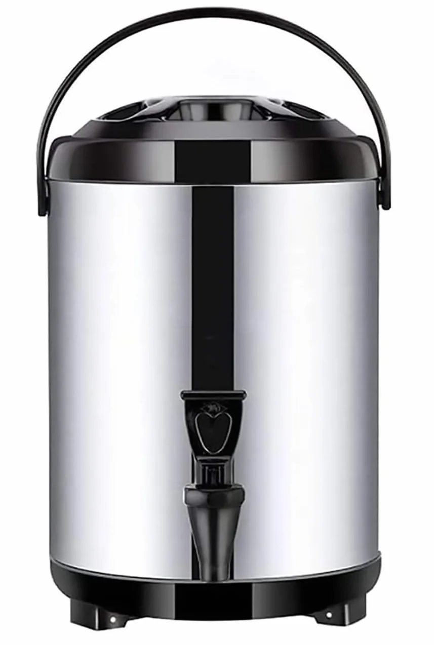 Dispensador de Bebidas aisladas, urna de Agua Caliente para Catering, dispensador de Bebidas Calientes de té de Acero Inoxidable con Grifo para café té Caliente, Leche fría, Jugo