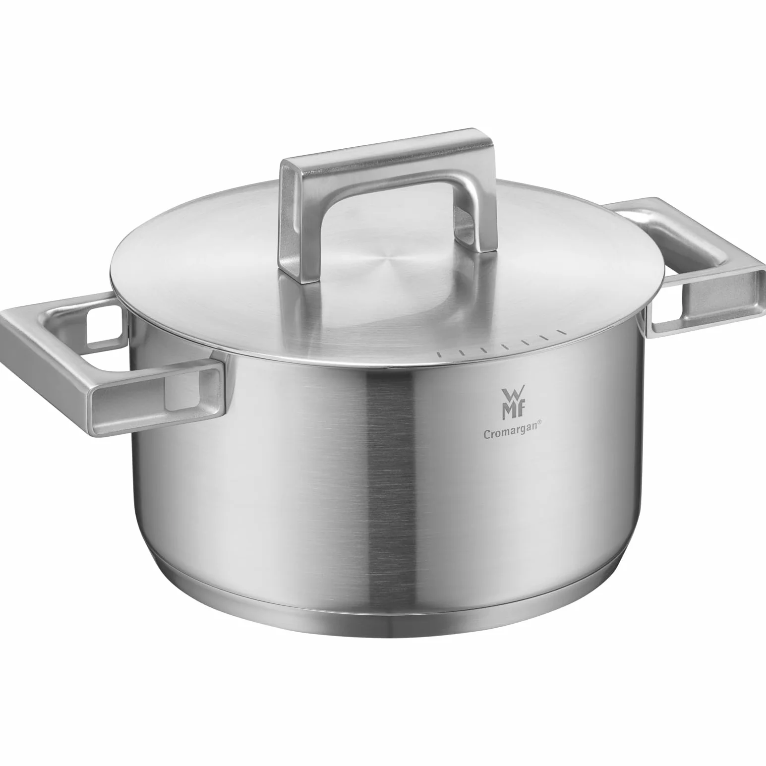 WMF Ultimate Cool - Olla de 20 cm Con Tapa, Cacerola Pequeña de 3,7 L de Acero Inoxidable Cromargan Mate Apto para Inducción, Sin Revestimiento, Apta para Lavavajillas