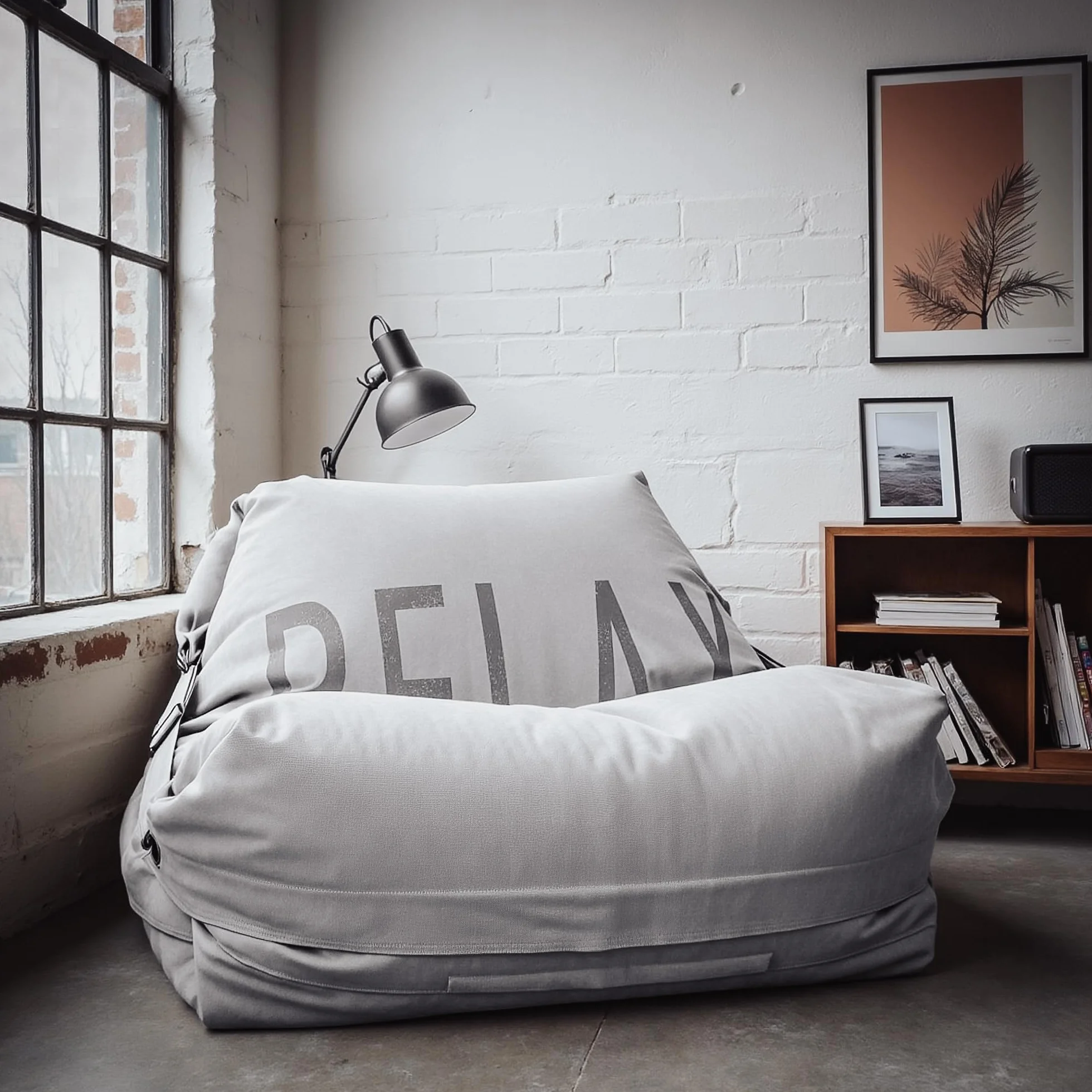 Aiire Sillón Puff con Relleno Incluido - Sofa Puf Gigante Moderno en Algodón Premium - Funda Desenfundable y Lavable - Bean Bag Chair para Jóvenes y Adultos - Puffs XXL [180x140]