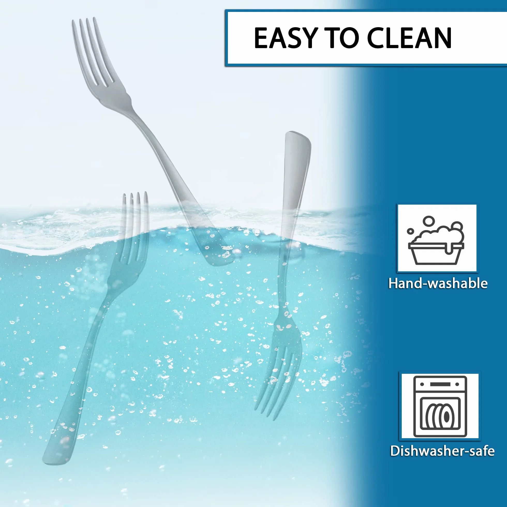 Tenedor de pescado de acero inoxidable 6 piezas tenedore especiales para pescado duradero con acabado espejo apto para lavavajillas diseño moderno