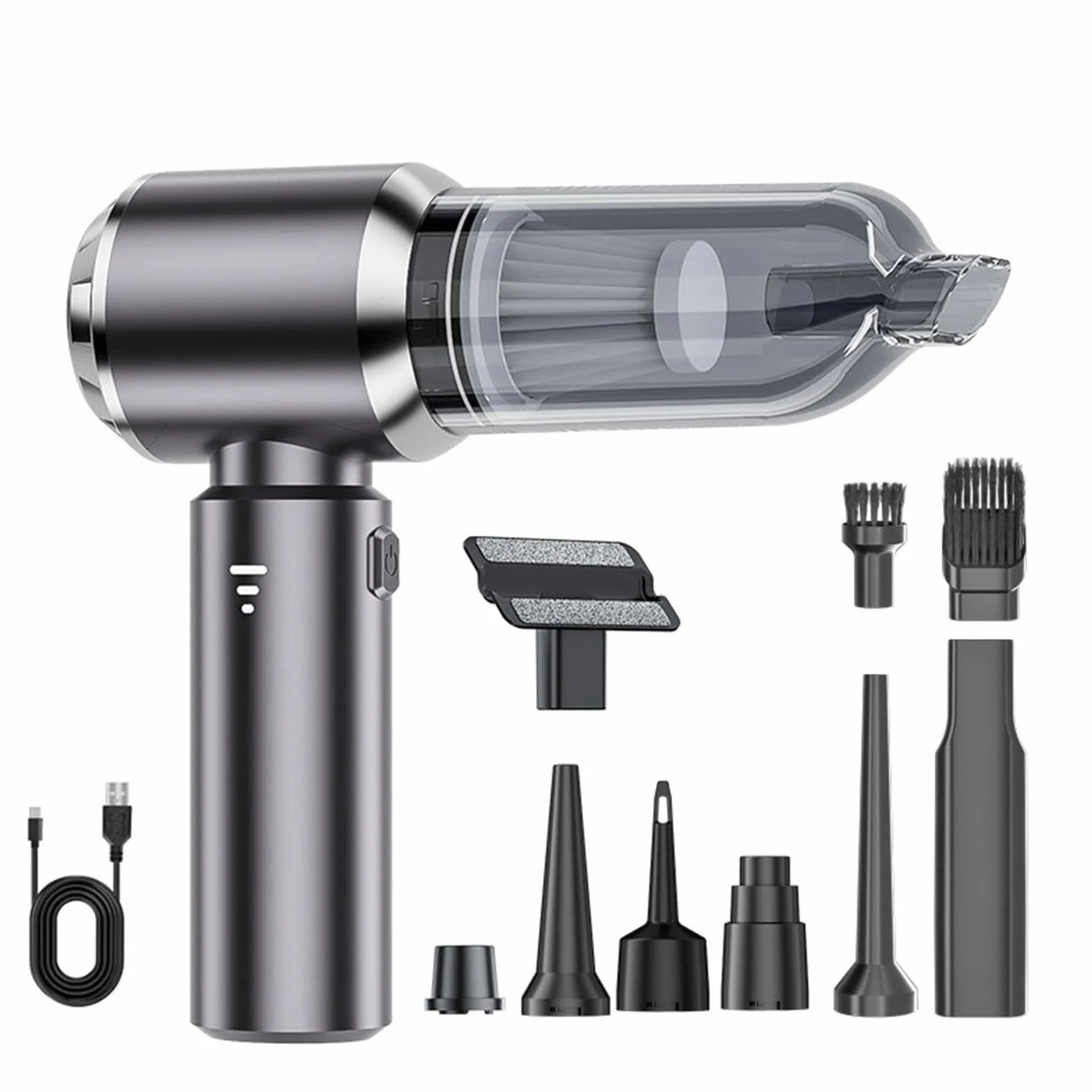 Genérico Aspiradora de Mano para Coche,Aspiradora para Coche - Aspiradora y | sopladora de mano inalámbrica 4 en 1 para coche - Aspiradora y sopladora compacta para automóvil, aspiradora de mano inalámbr