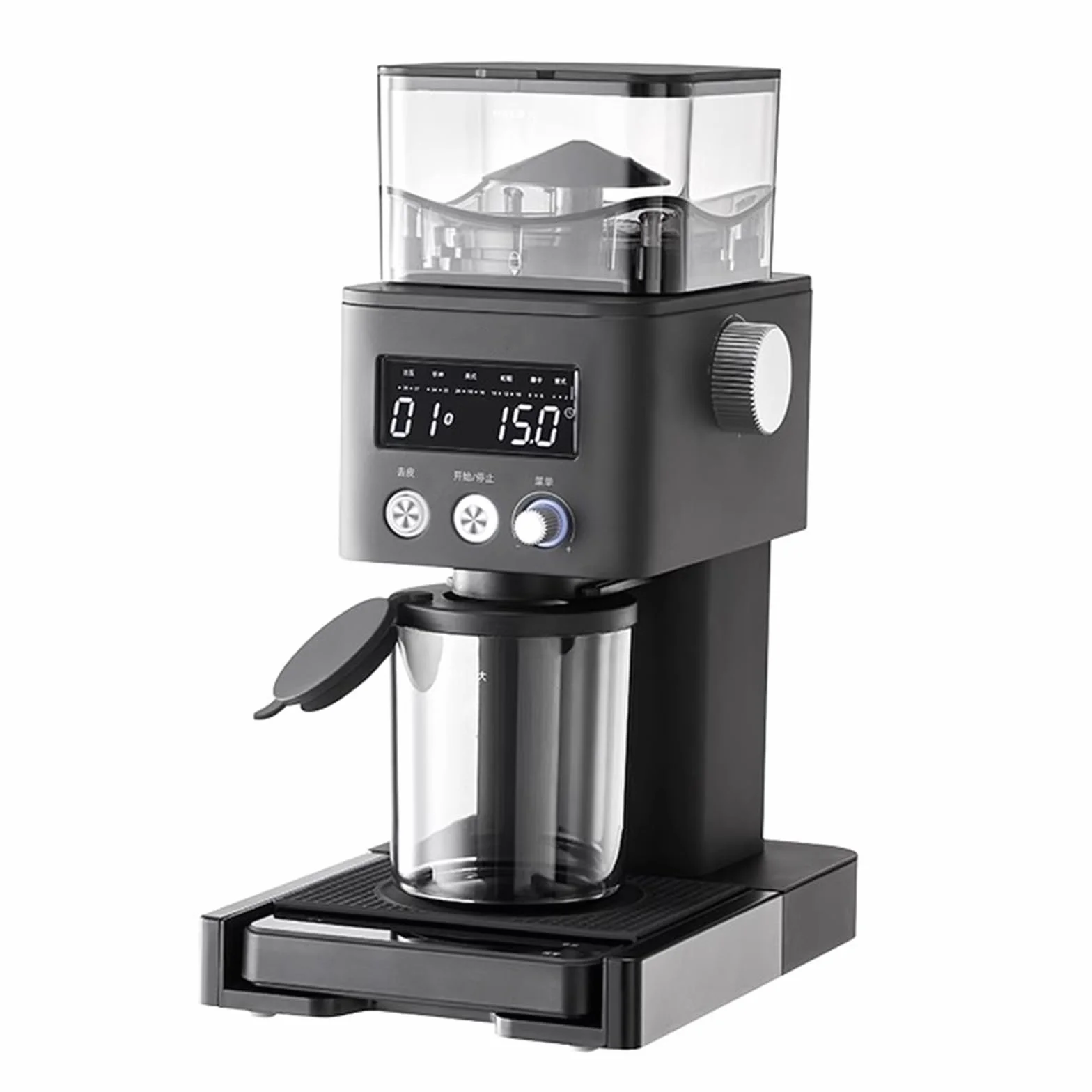 Molinillo De Café Eléctrico, Molinillo De Café Expreso con Muelas Cónicas, 30 Ajustes De Molienda Precisos, Panel De Control LED, Escala De Café Extraíble
