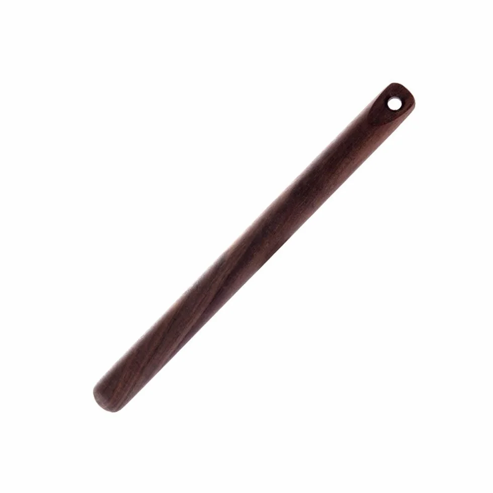 Rodillo de madera Rodillo para masa Rodillo grande de madera maciza de nogal con gancho, ideal for hornear gomitas, galletas y fideos, 28,5 cm de longitud