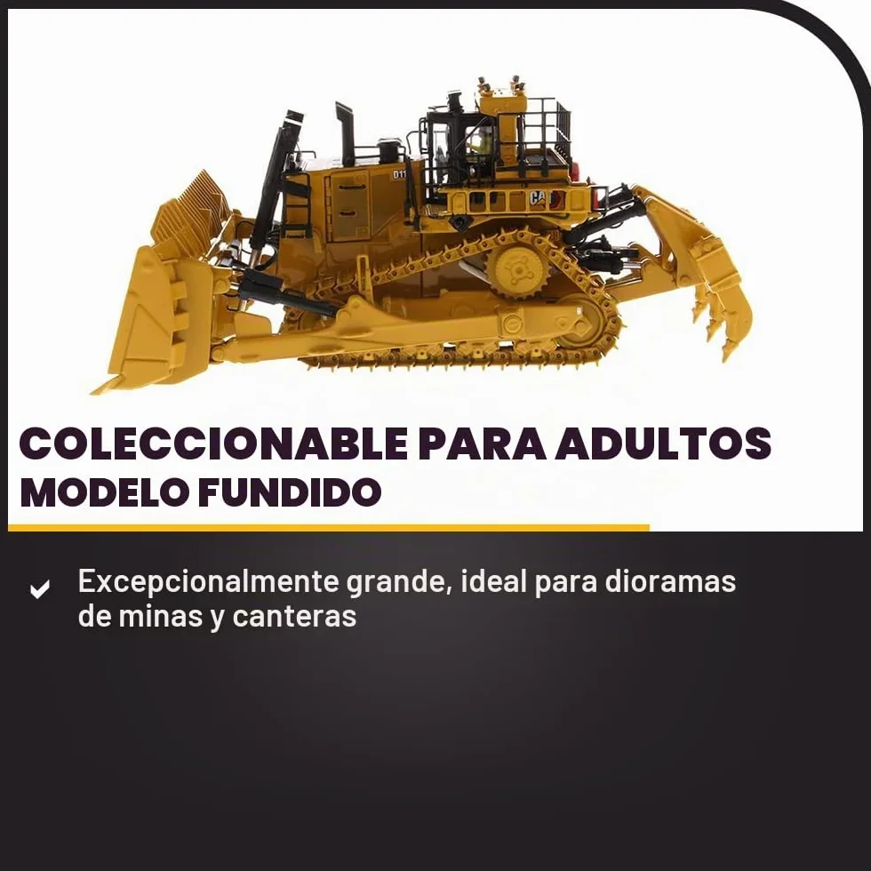 Diecast Masters 85604 - Cat D11 Fusion Track Type Tractor, Escala 1:50, a Partir de 14 años, en Caja de Lata, Ideal para coleccionistas | Caterpillar Dozer modelo réplica adulto coleccionista Die-Cast Metal Track Type Tractor vehículo de construcción