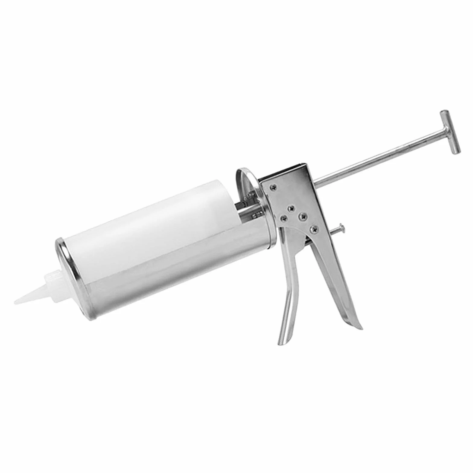 Dispensador de salsa de acero inoxidable fácil de usar para cocineros caseros, aplicación precisa de condimentos, aplicador de crema de cocina, dispensador de crema con botella vacía