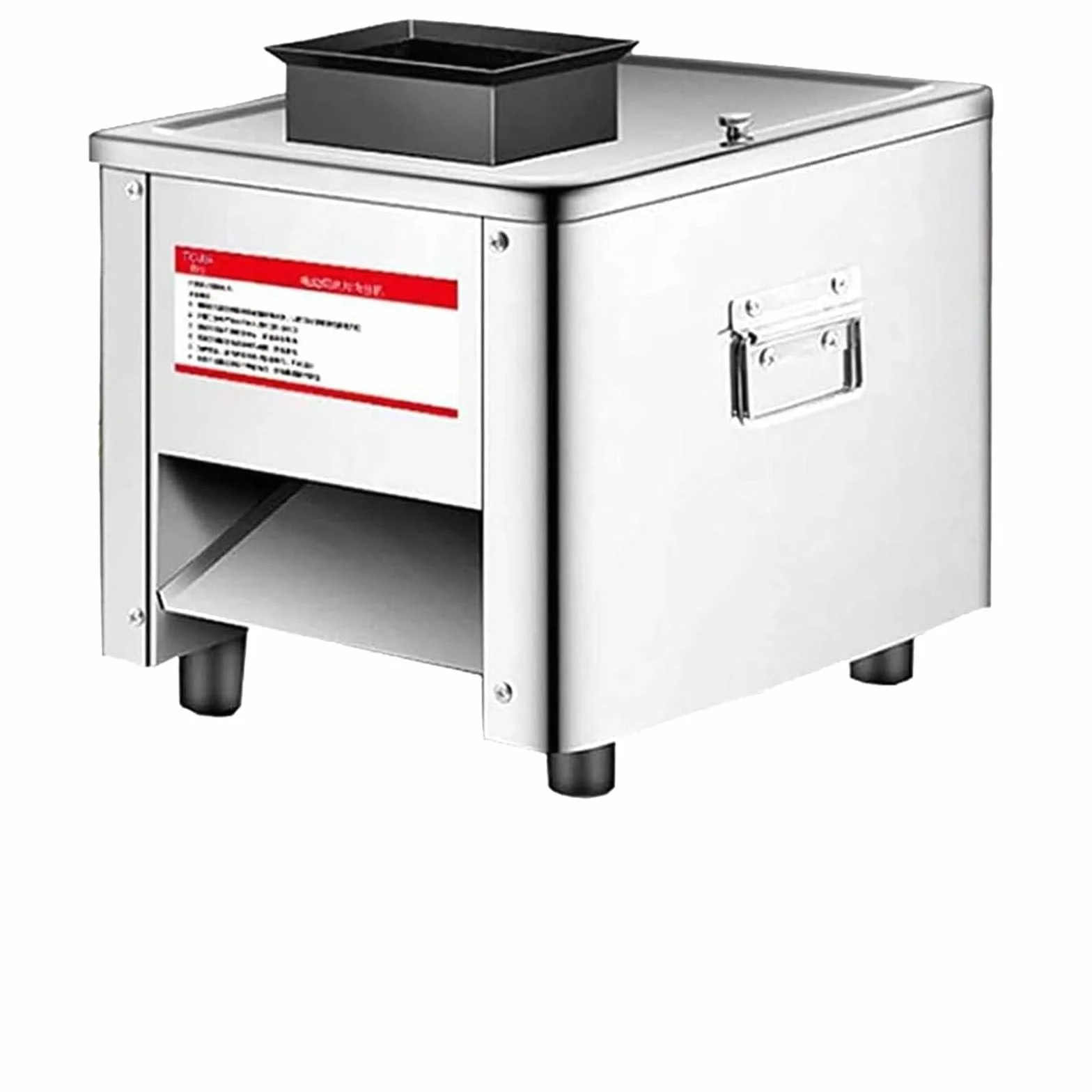 Eléctrica Cortadora de Carne Comercial, Acero Inoxidable, Grosor de 2,5-10 mm, Cortadora De Carne De Acero Inoxidable, para Pechuga De Pollo Fresca Deshuesada, Verduras 13mm
