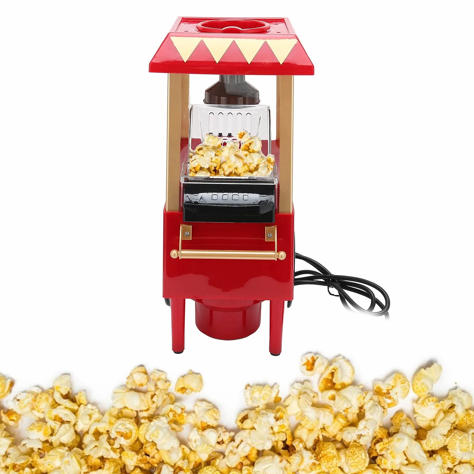 Máquina de palomitas maíz el hogar 1200 W máquina automática para hacer palomitas de maíz antiadherente suministros para cine restaurante fiesta regalo boda(Fabricante de palomitas de maíz)