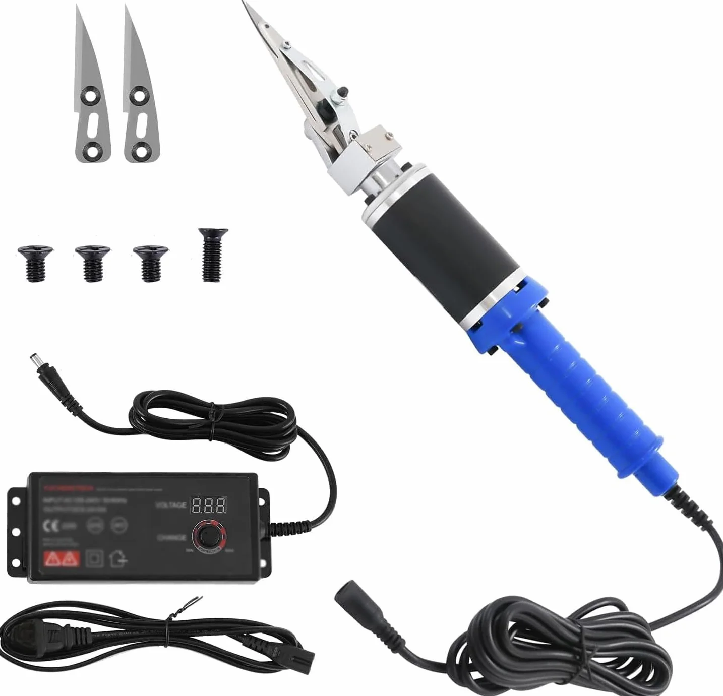 Tijeras eléctricas para alfombras y tela, velocidad ajustable de 0 a 4000 rpm, ideal para alfombras pequeñas a medianas y proyectos de bordado