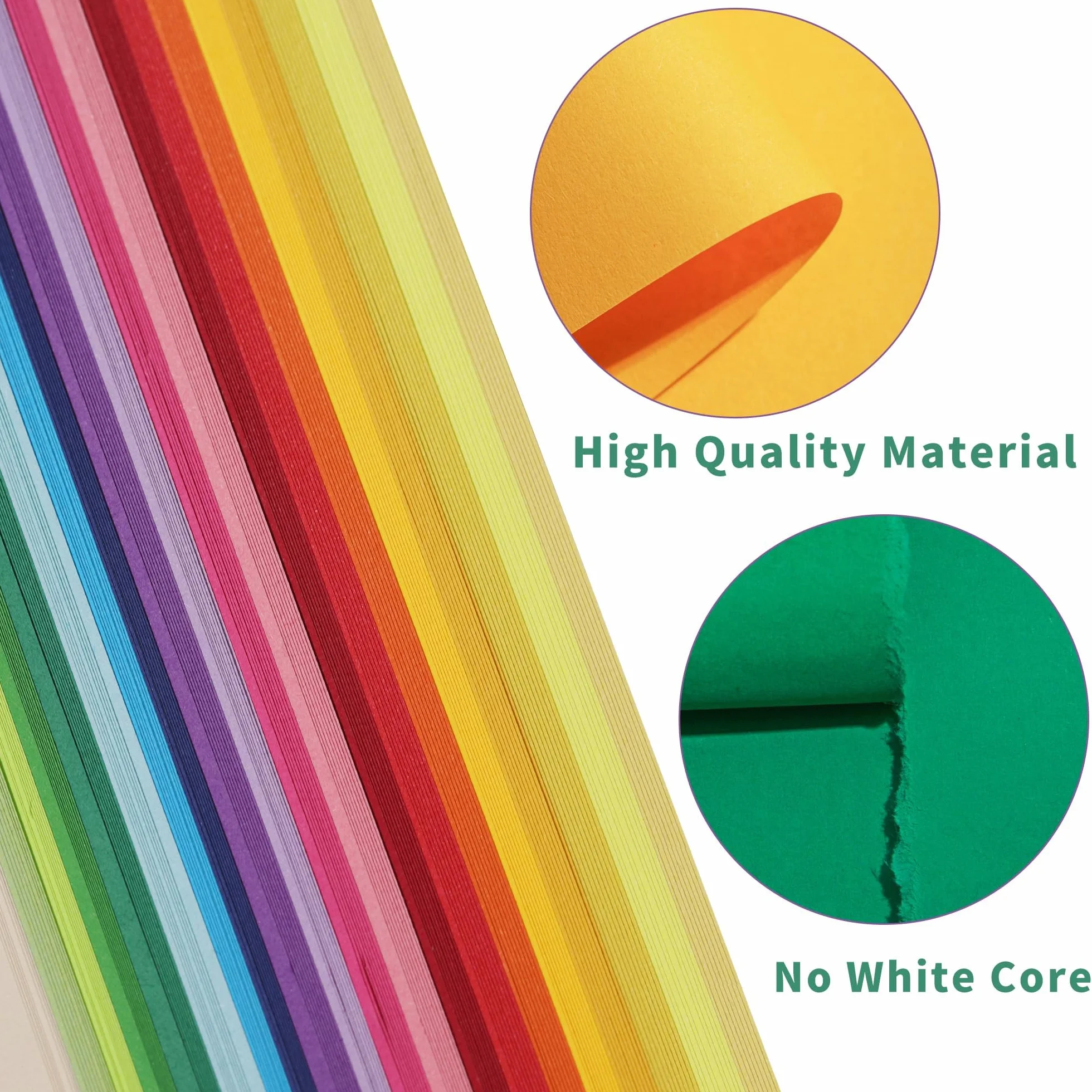 Papel de origami A4 200 hojas 20 colores brillantes 70 g/m² doble cara manualidades