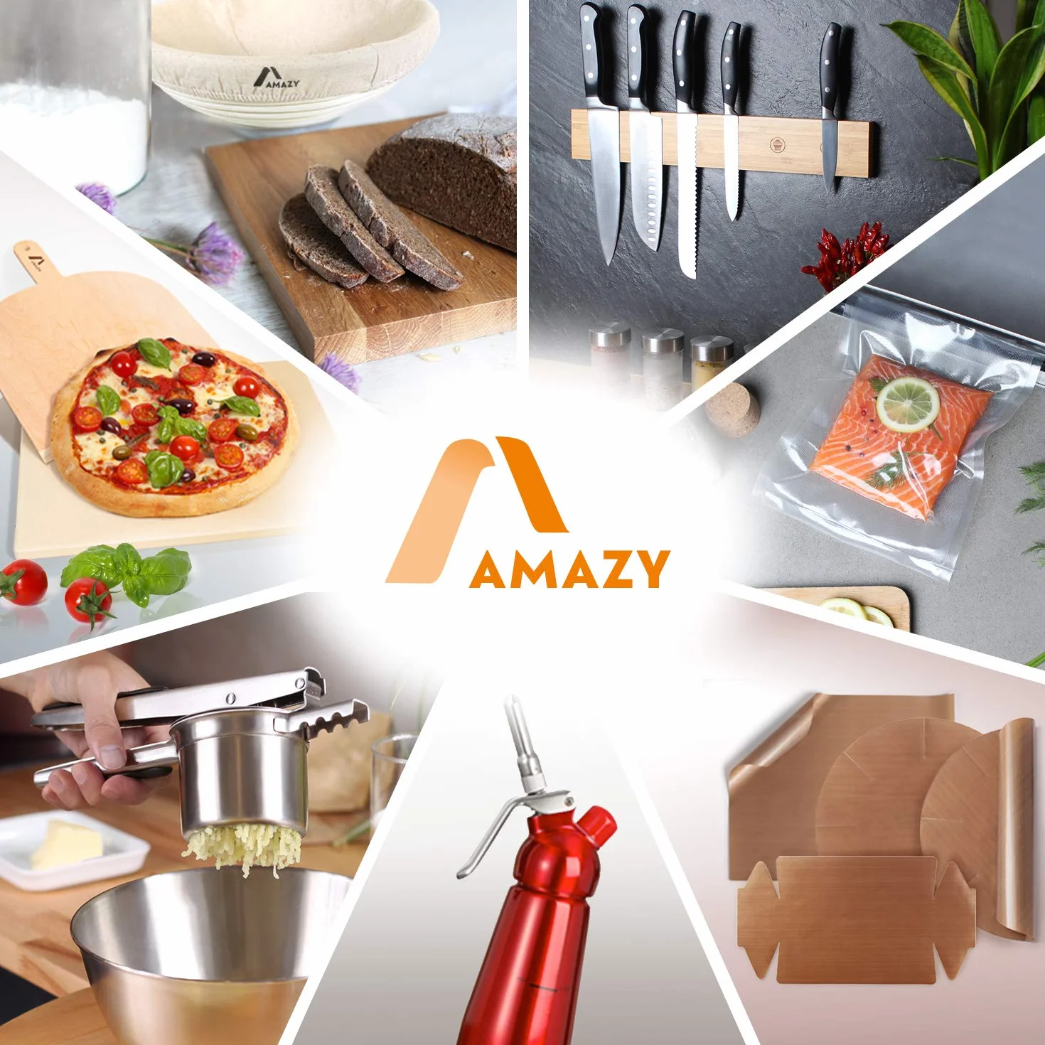 Amazy Sifon de Cocina para Espuma Profesional - Incluye 3 Accesorios Decorativos de Acero Inoxidable y 1 Cepillo Dispensador de Nata montada para Crema, Nata, Espuma y Soda (Rosa 500 ml)