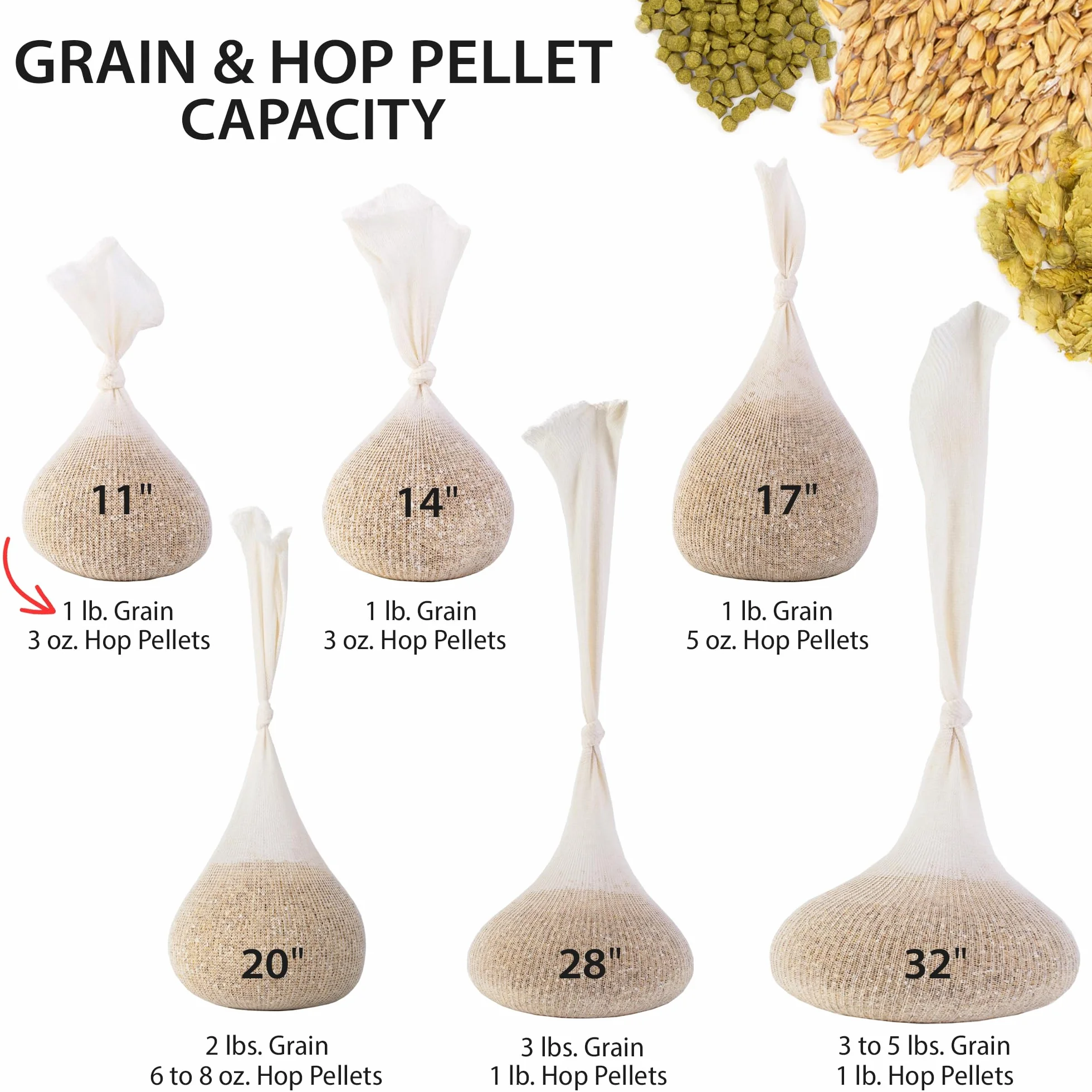 Bolsas para elaboración en casa, lúpulo, cereales, vino, cerveza, elaboración en una bolsa para elaboración en casa, 10 unidades