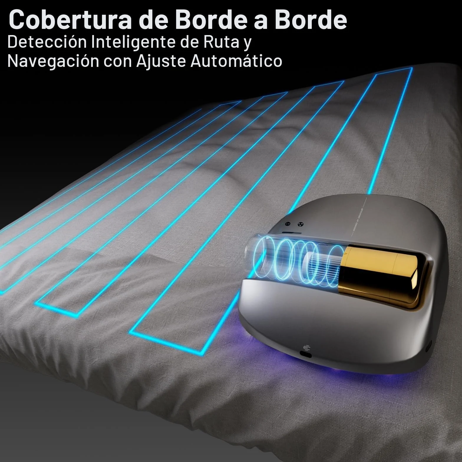 CREATULIZE Robot X1, Aspirador de Acaros, Navegación Inteligente, Limpieza Automática de Cama, Manos Libres, Detección de Bordes, Cuatro Modos de Limpieza, 55dB Silencioso, Succión de 14AW