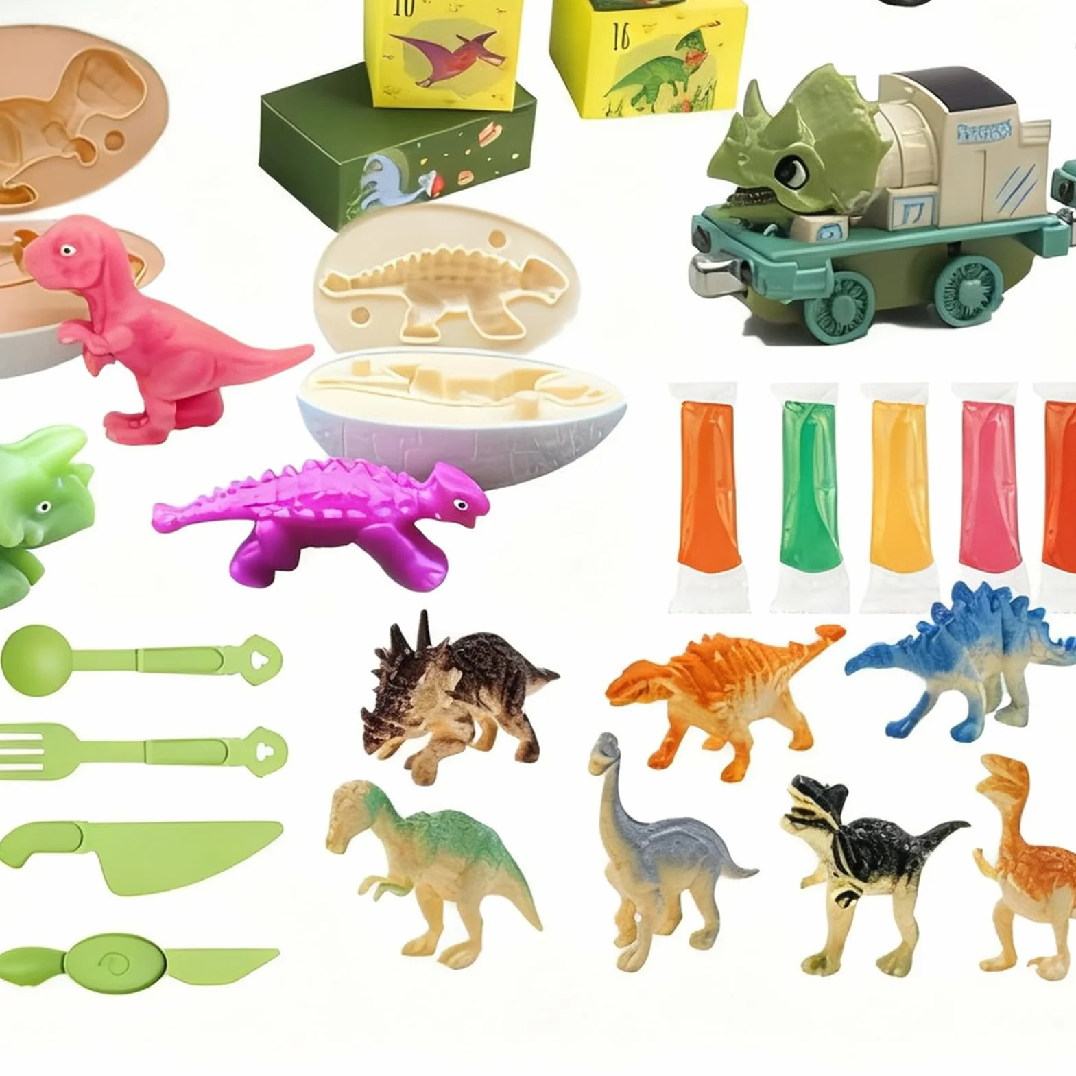 Calendario de Adviento de Navidad Dinosaurio 2025 Modelo de Coche 24 Días | Calendario de Adviento de Juguete de Coche para Niños Para Niños Y Niñas Sala De Estar Dormitorio Actividad Familiar